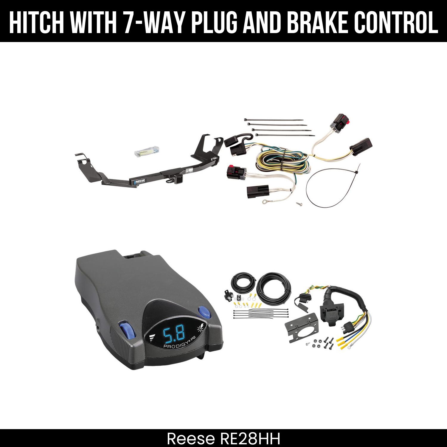 Trailer Hitch , 7-Way , Tekonsha Prodigy P2 Brake Control