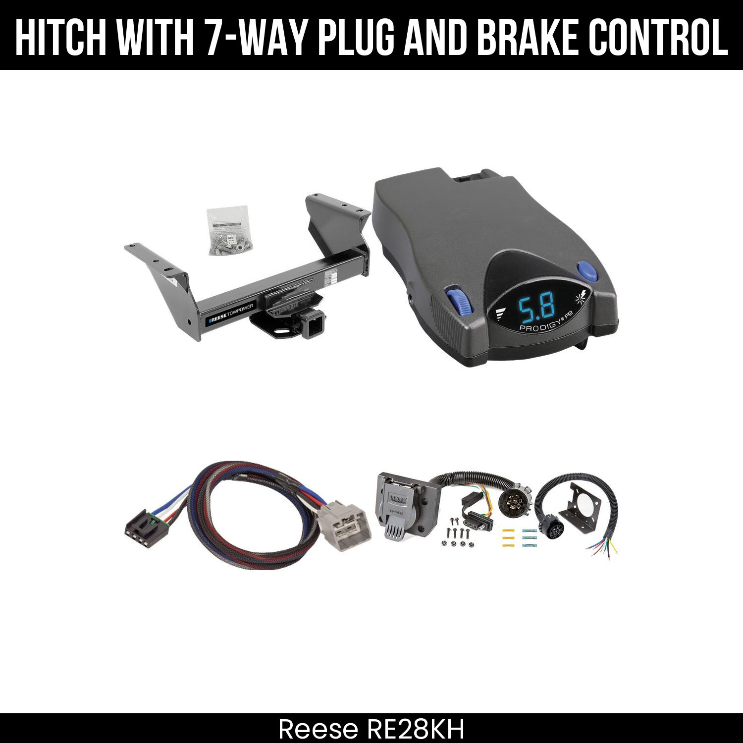 Trailer Hitch , 7-Way , Tekonsha Prodigy P2 Brake Control