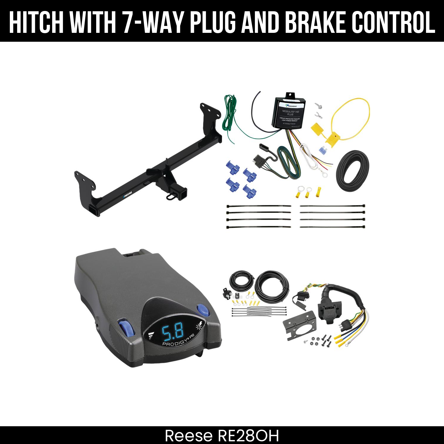 Trailer Hitch , 7-Way , Tekonsha Prodigy P2 Brake Control