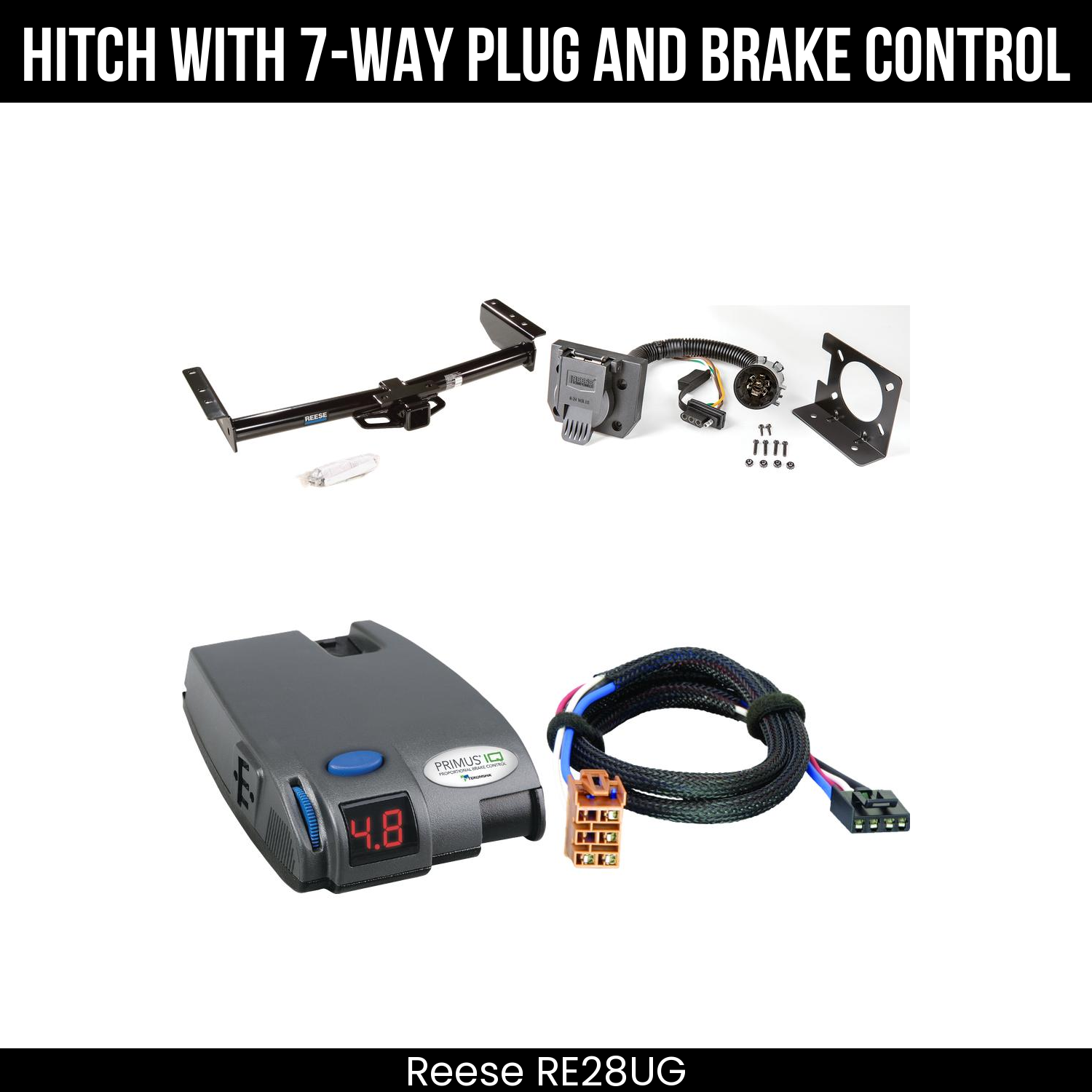 Trailer Hitch , 7-Way , Tekonsha Primus IQ Brake Control