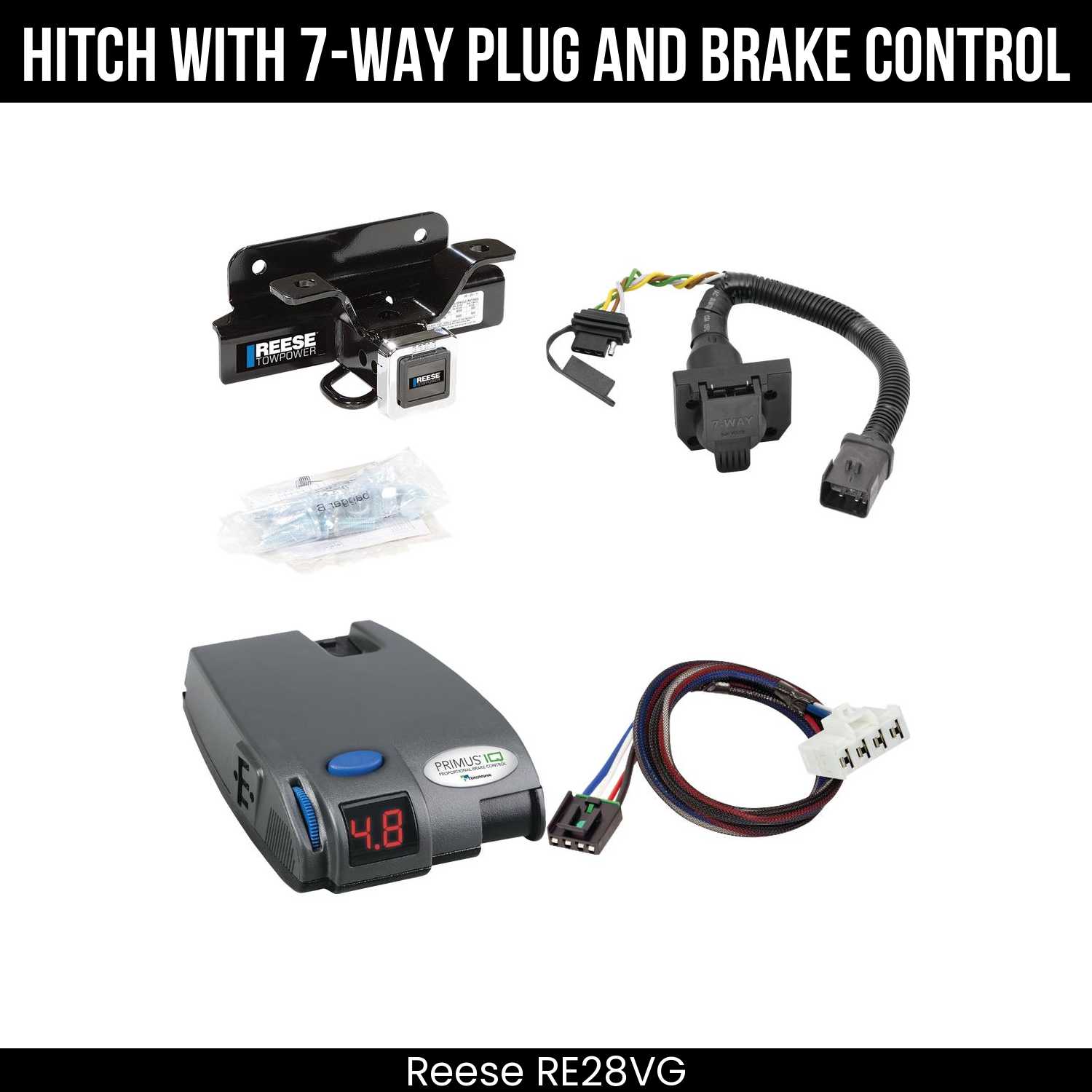 Trailer Hitch , 7-Way , Tekonsha Primus IQ Brake Control