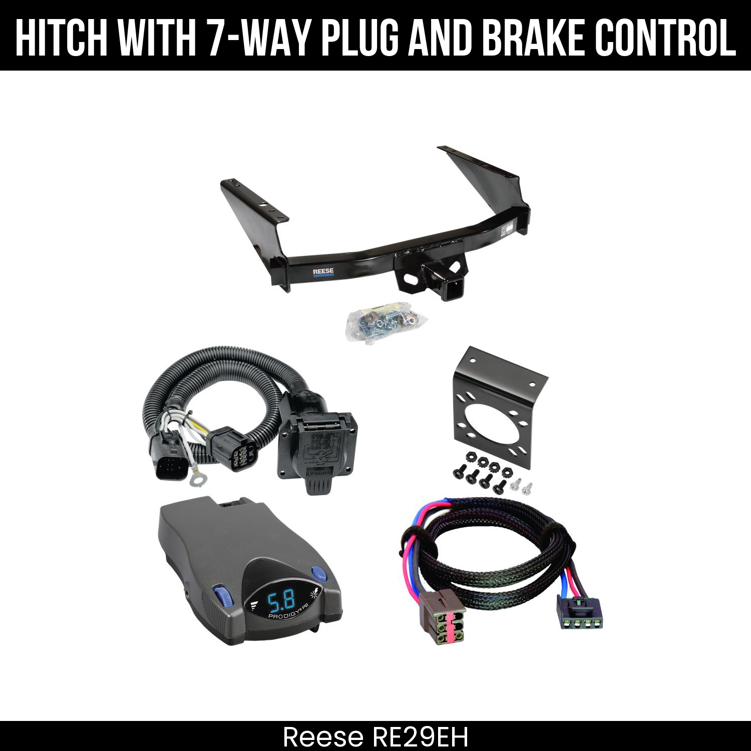 Trailer Hitch , 7-Way , Tekonsha Prodigy P2 Brake Control