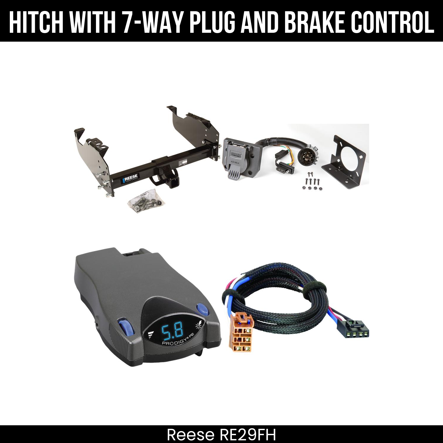 Trailer Hitch , 7-Way , Tekonsha Prodigy P2 Brake Control