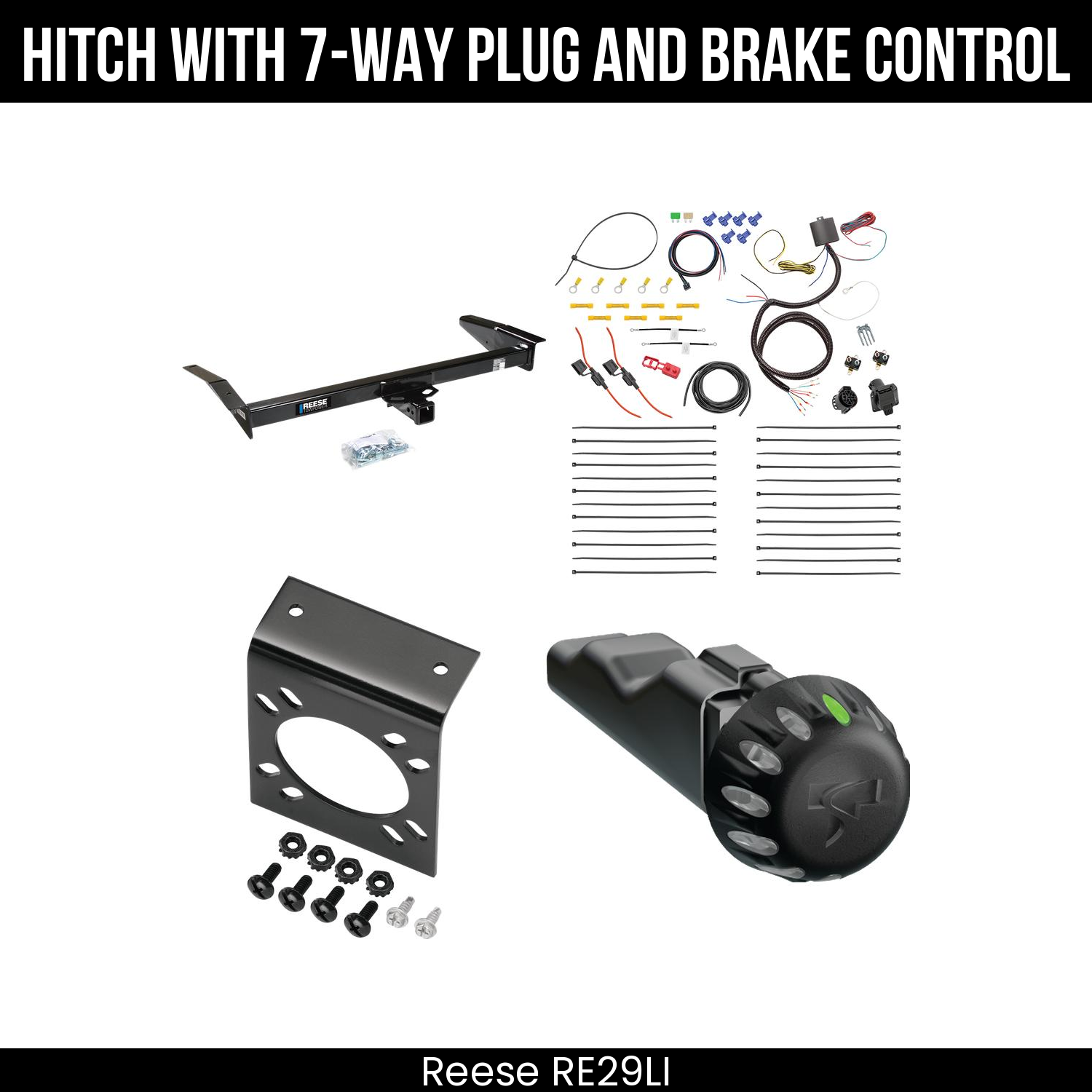 Reese RE29LI Hitch With 7 Way Plug And Brake Control Bundle Featureimg