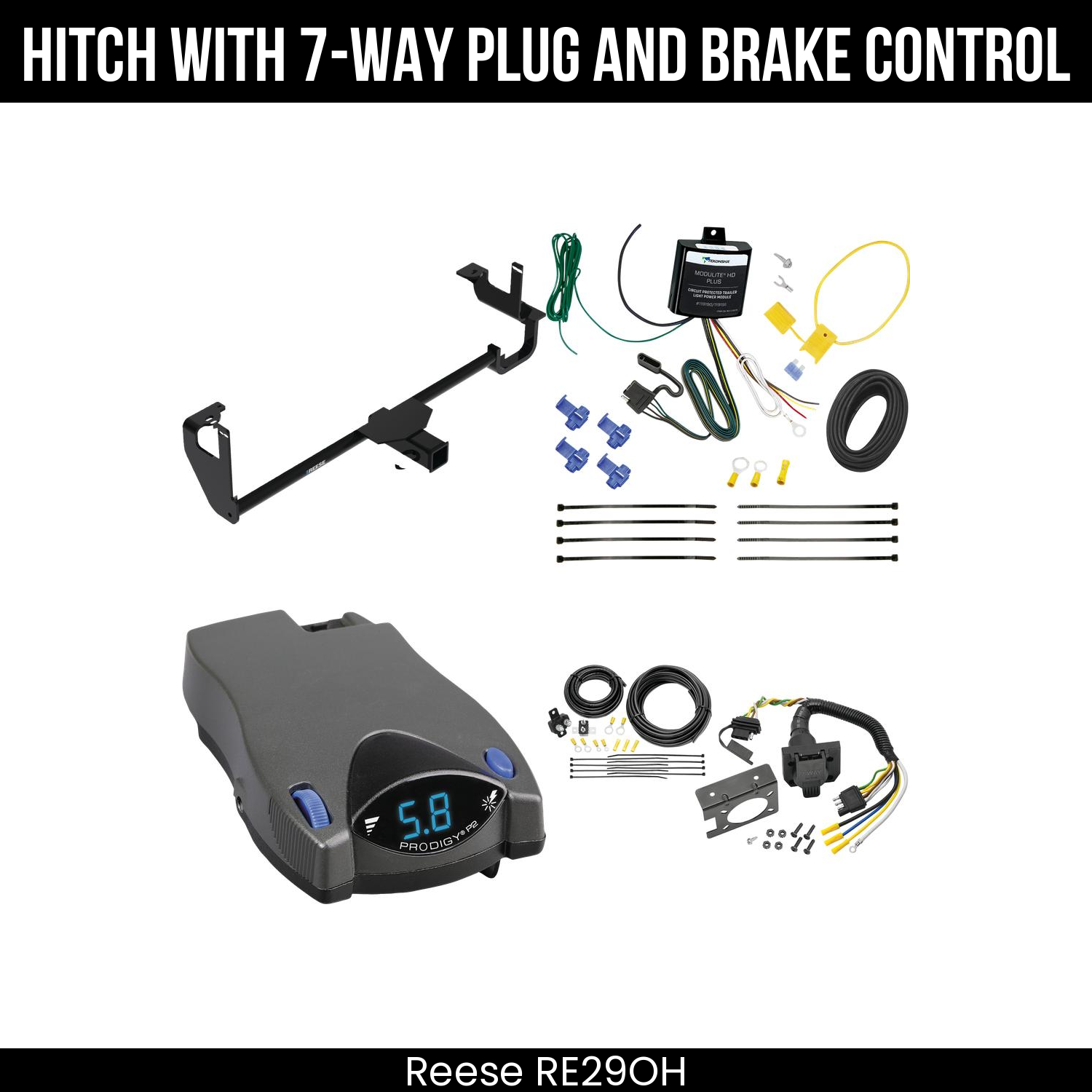 Trailer Hitch , 7-Way , Tekonsha Prodigy P2 Brake Control