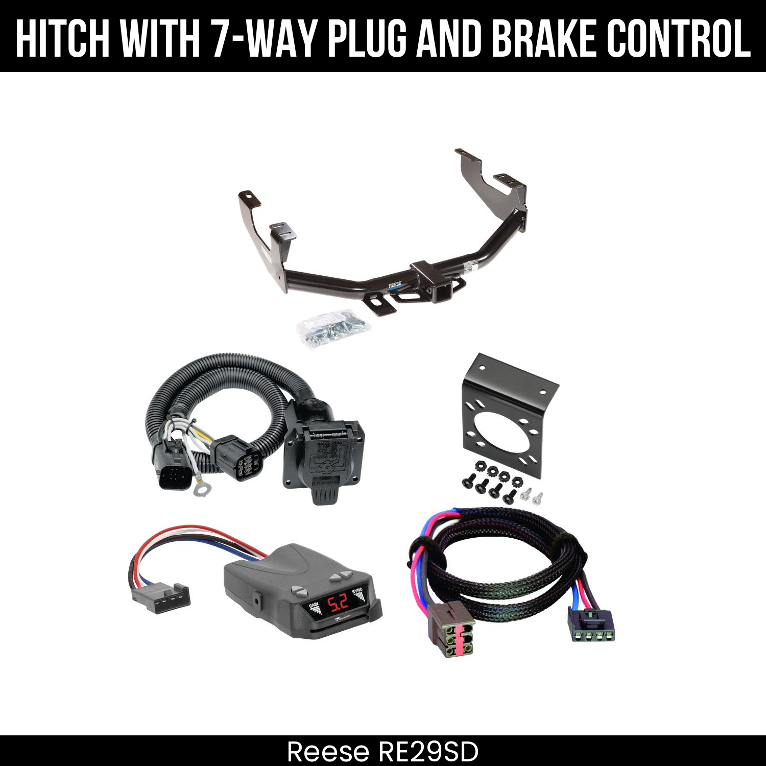 Trailer Hitch , 7-Way , Tekonsha Brakeman IV Brake Control