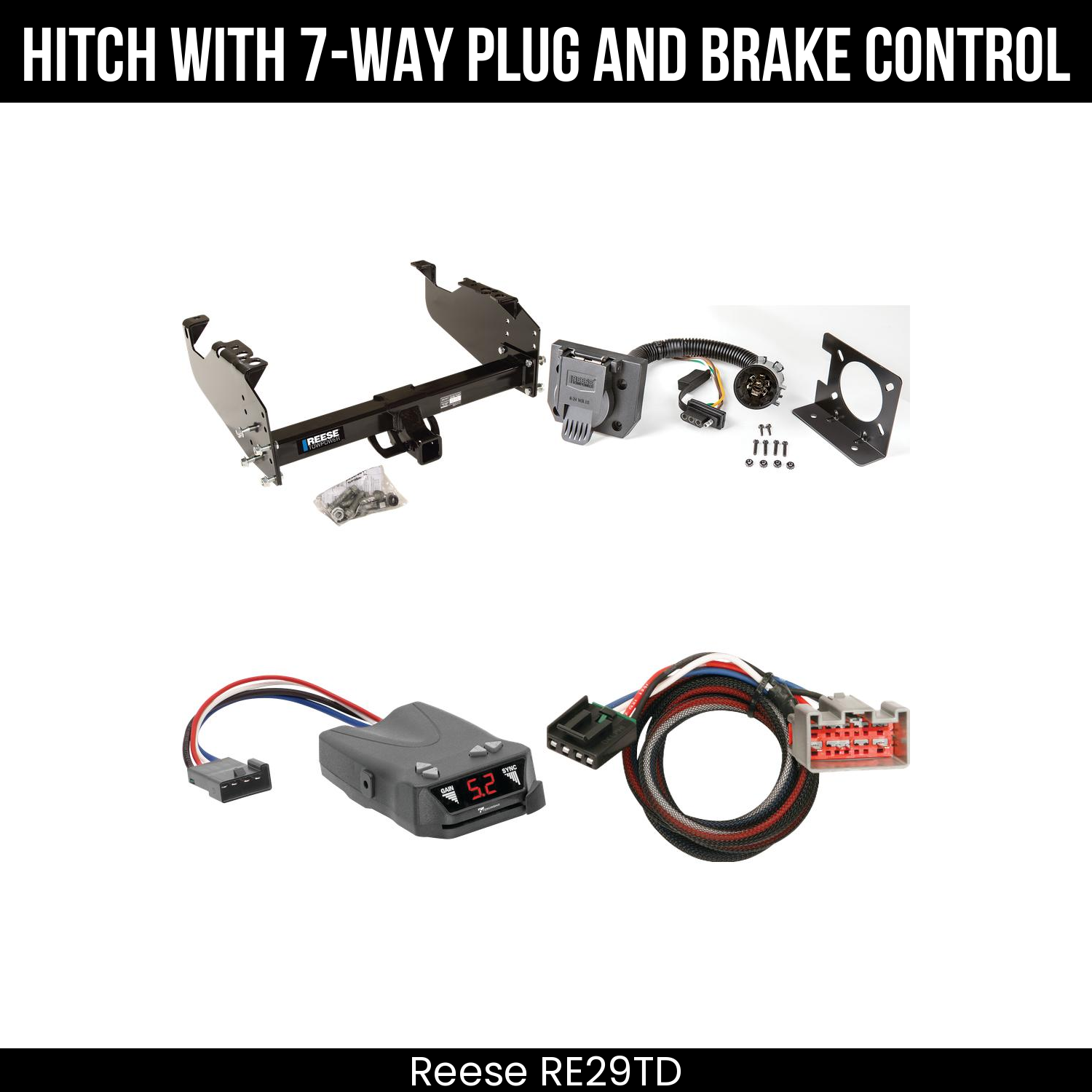 Trailer Hitch , 7-Way , Tekonsha Brakeman IV Brake Control