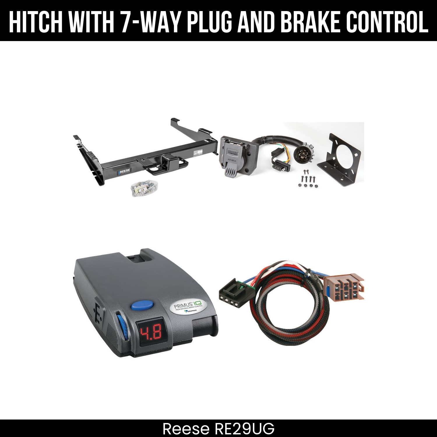 Trailer Hitch , 7-Way , Tekonsha Primus IQ Brake Control