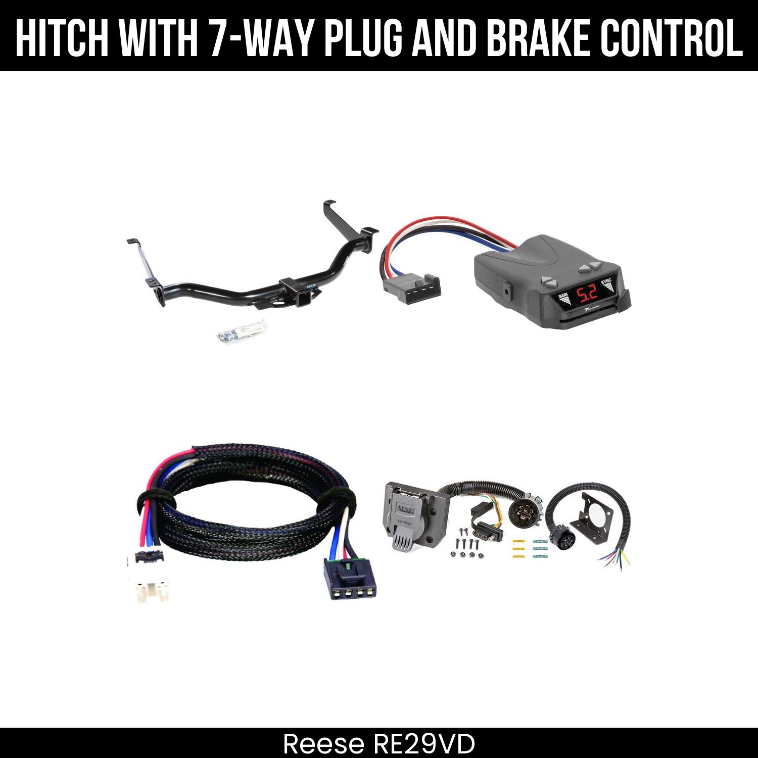 Trailer Hitch , 7-Way , Tekonsha Brakeman IV Brake Control