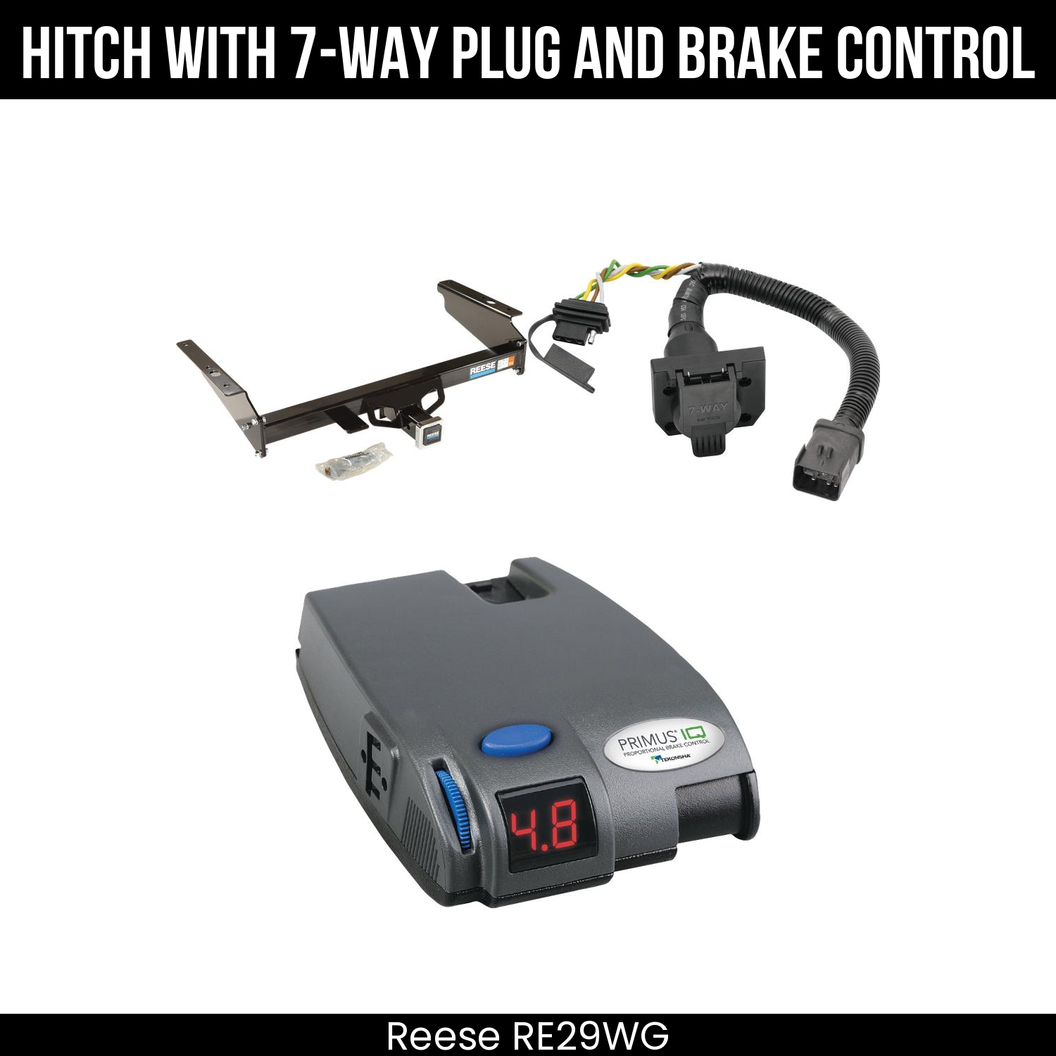 Trailer Hitch , 7-Way , Tekonsha Primus IQ Brake Control