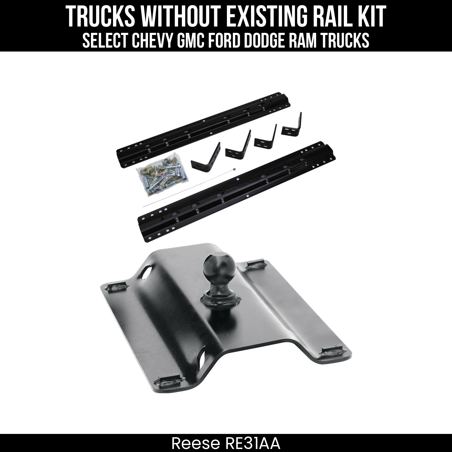 5th Wheel Hitch Mounting Rail & Bracket Kit,5th Wheel Gooseneck Hitch