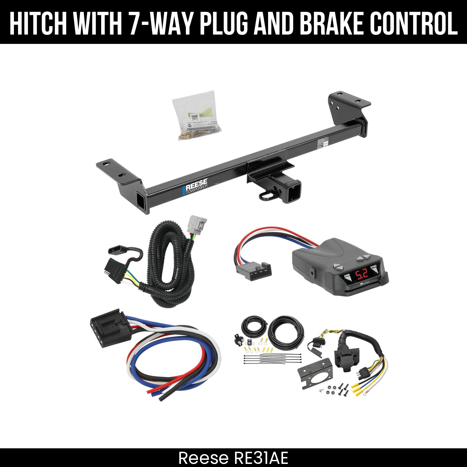 Trailer Hitch , 7-Way , Tekonsha Brakeman IV Brake Control