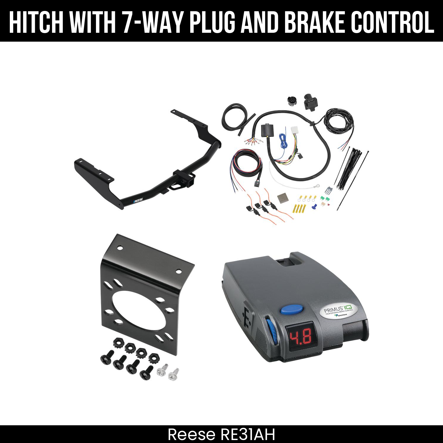 Trailer Hitch , 7-Way , Tekonsha Primus IQ Brake Control