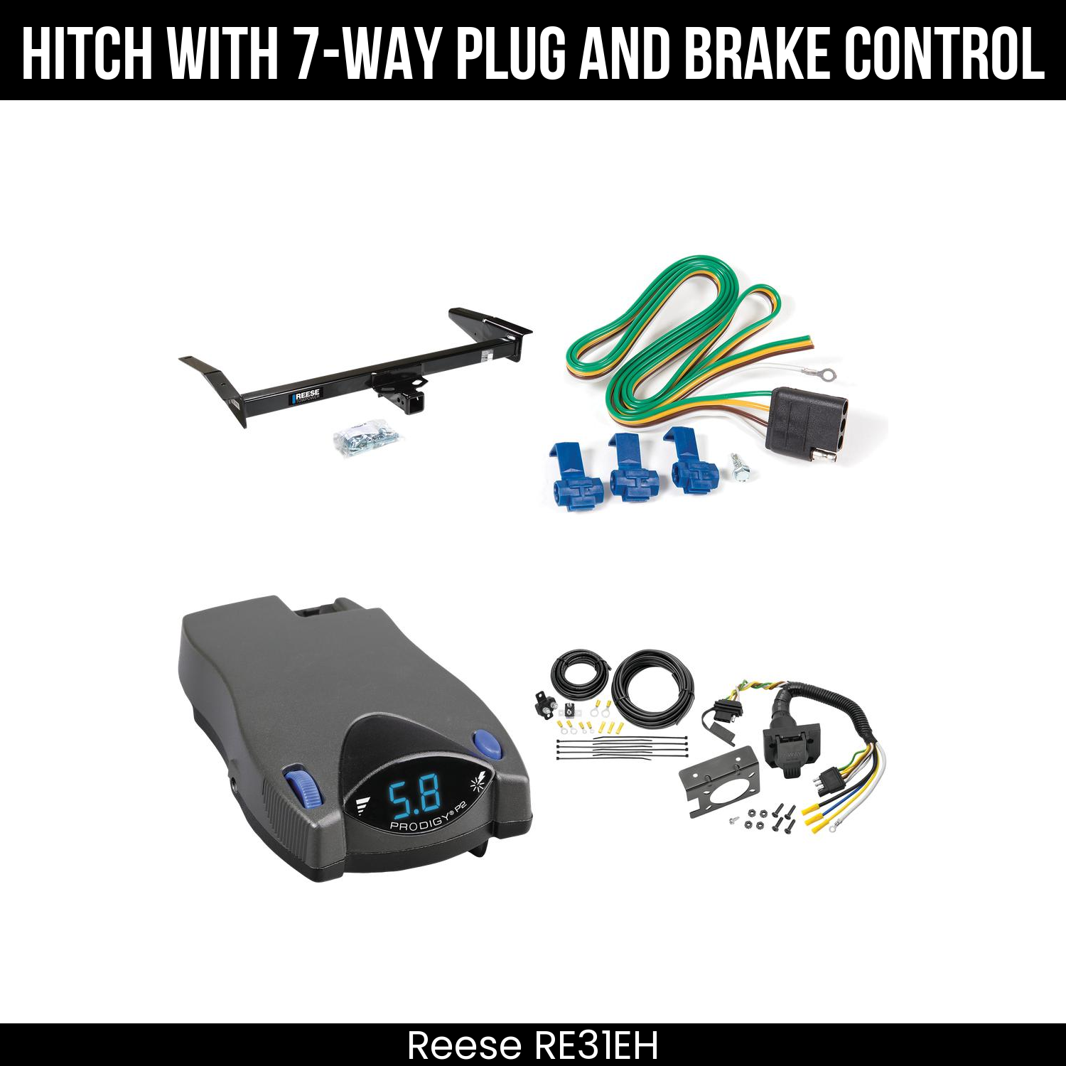 Trailer Hitch , 7-Way , Tekonsha Prodigy P2 Brake Control