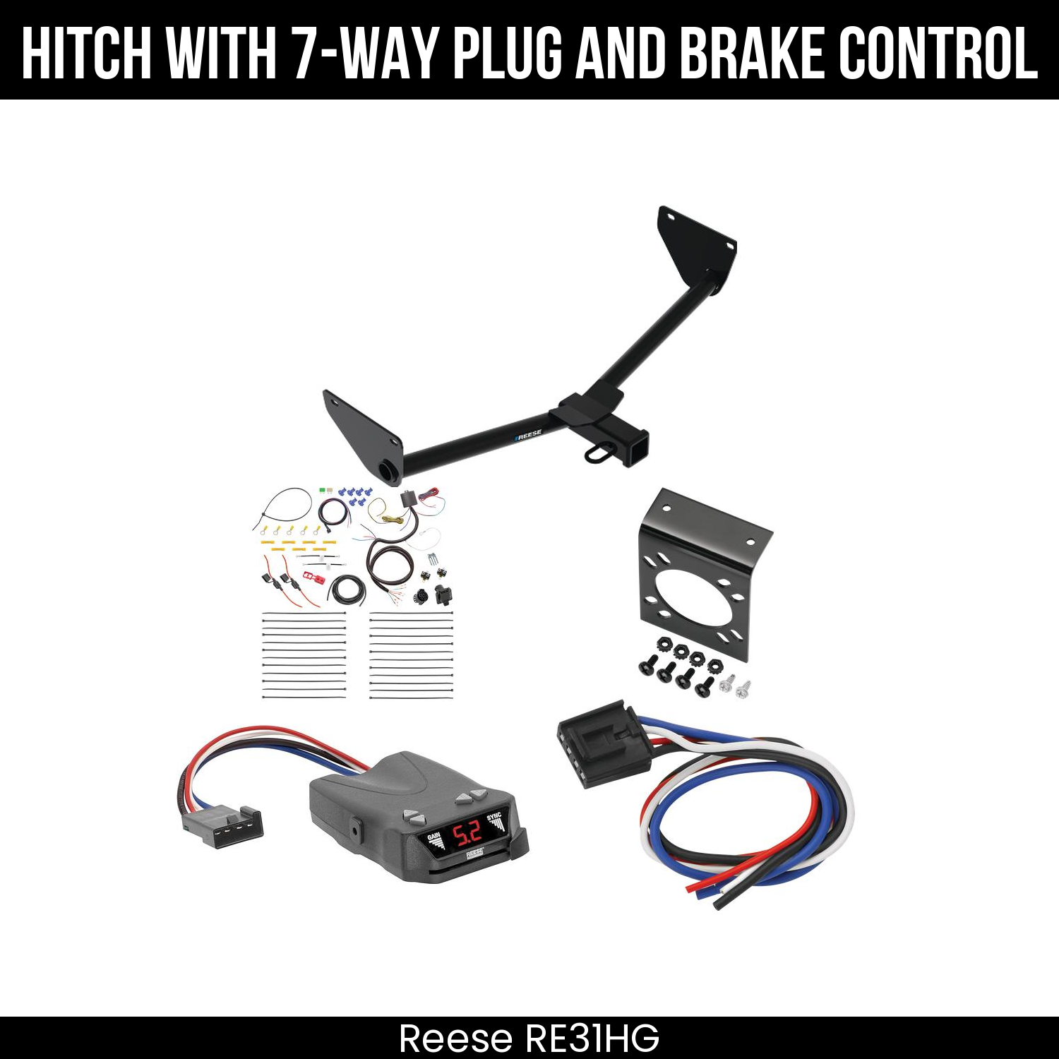 Trailer Hitch , 7-Way , Reese Brakeman IV Brake Control