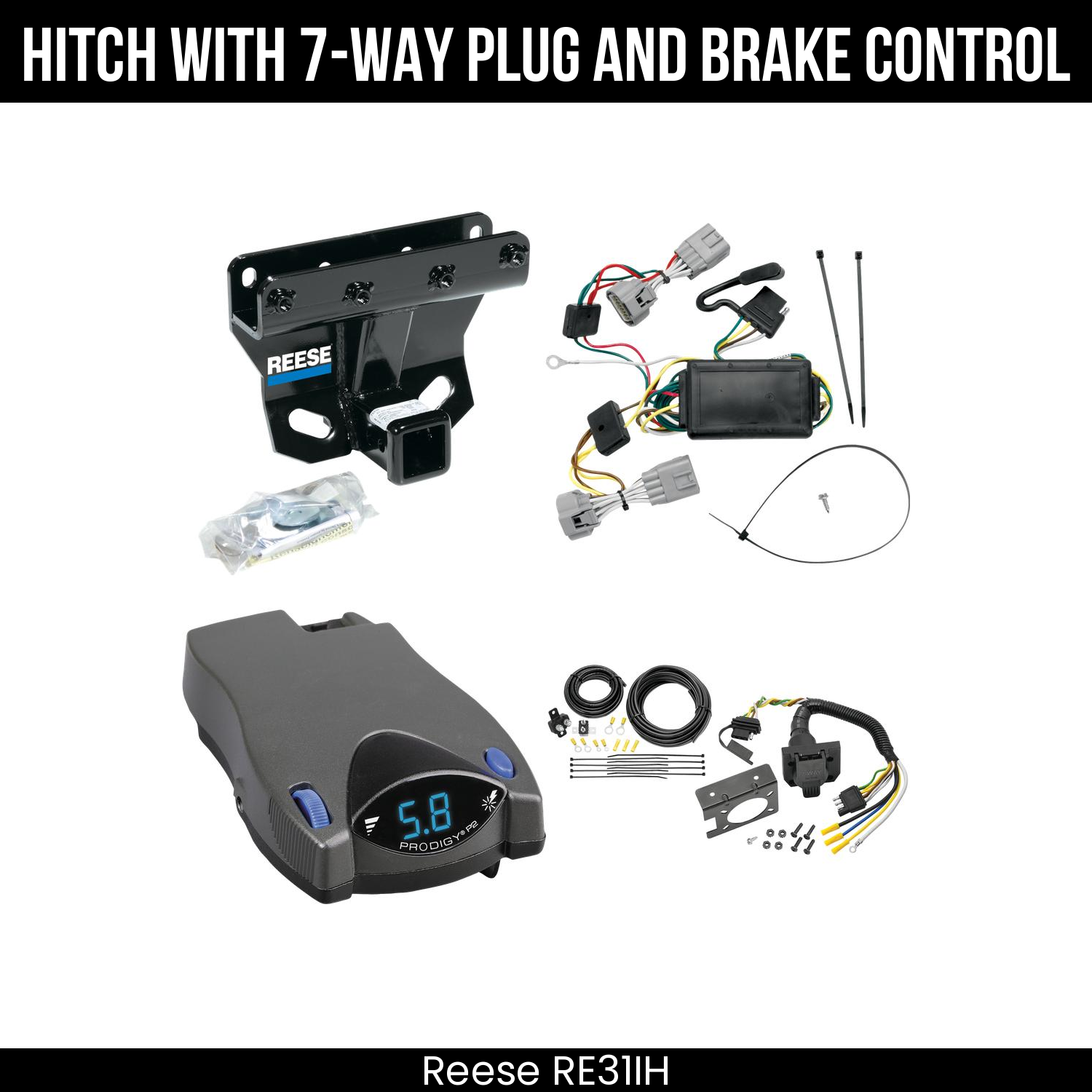 Trailer Hitch , 7-Way , Tekonsha Prodigy P2 Brake Control