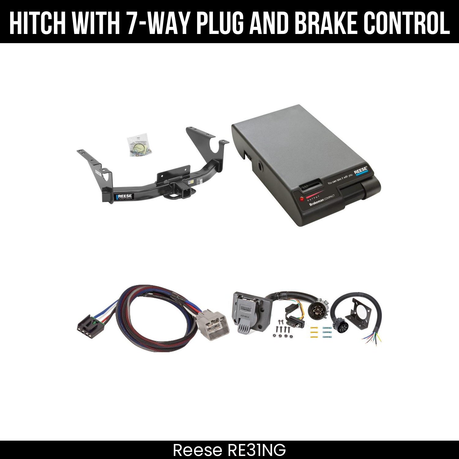 Trailer Hitch , 7-Way , Reese Brakeman Brake Control