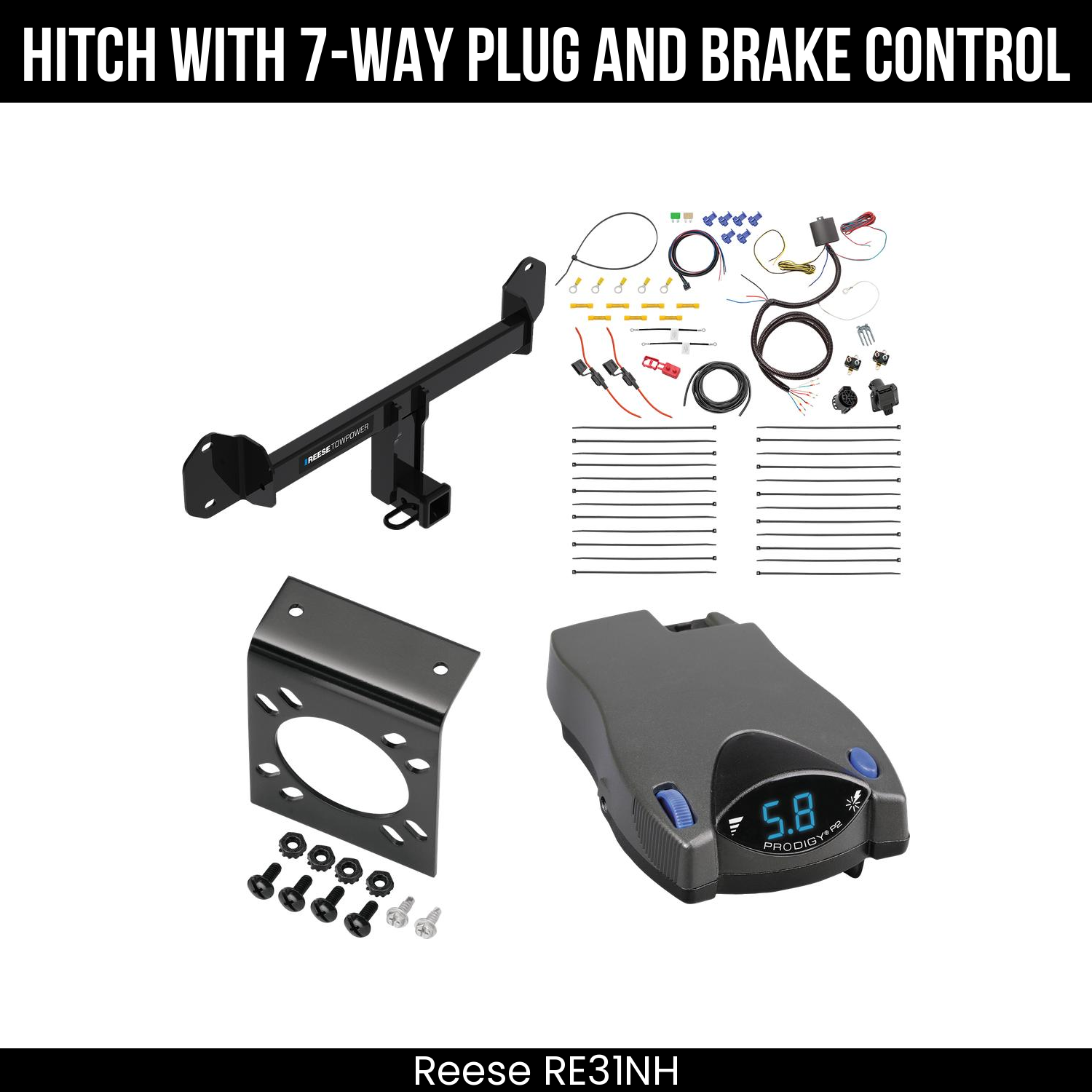 Trailer Hitch , 7-Way , Tekonsha Prodigy P2 Brake Control