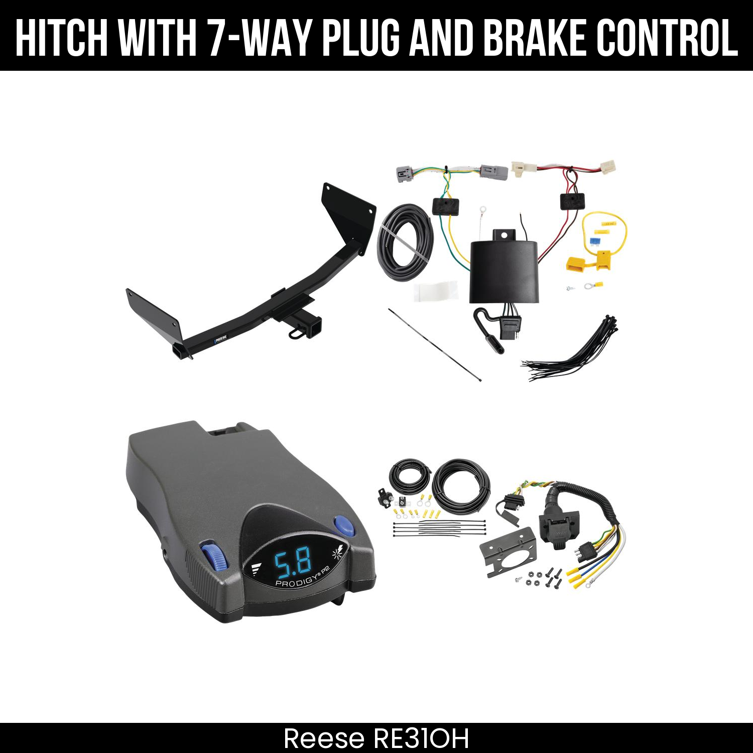 Trailer Hitch , 7-Way , Tekonsha Prodigy P2 Brake Control