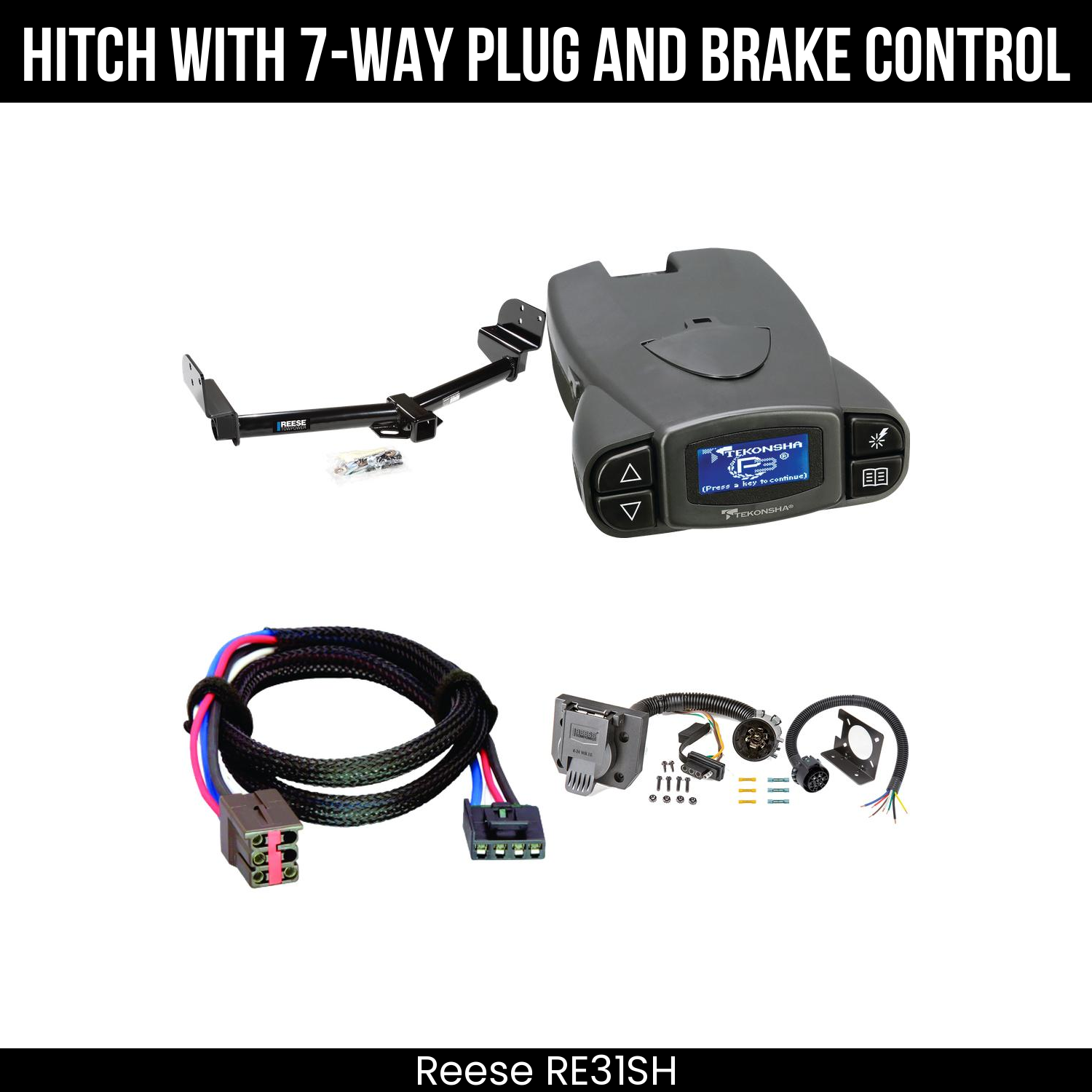 Trailer Hitch , 7-Way , Tekonsha Prodigy P3 Brake Control