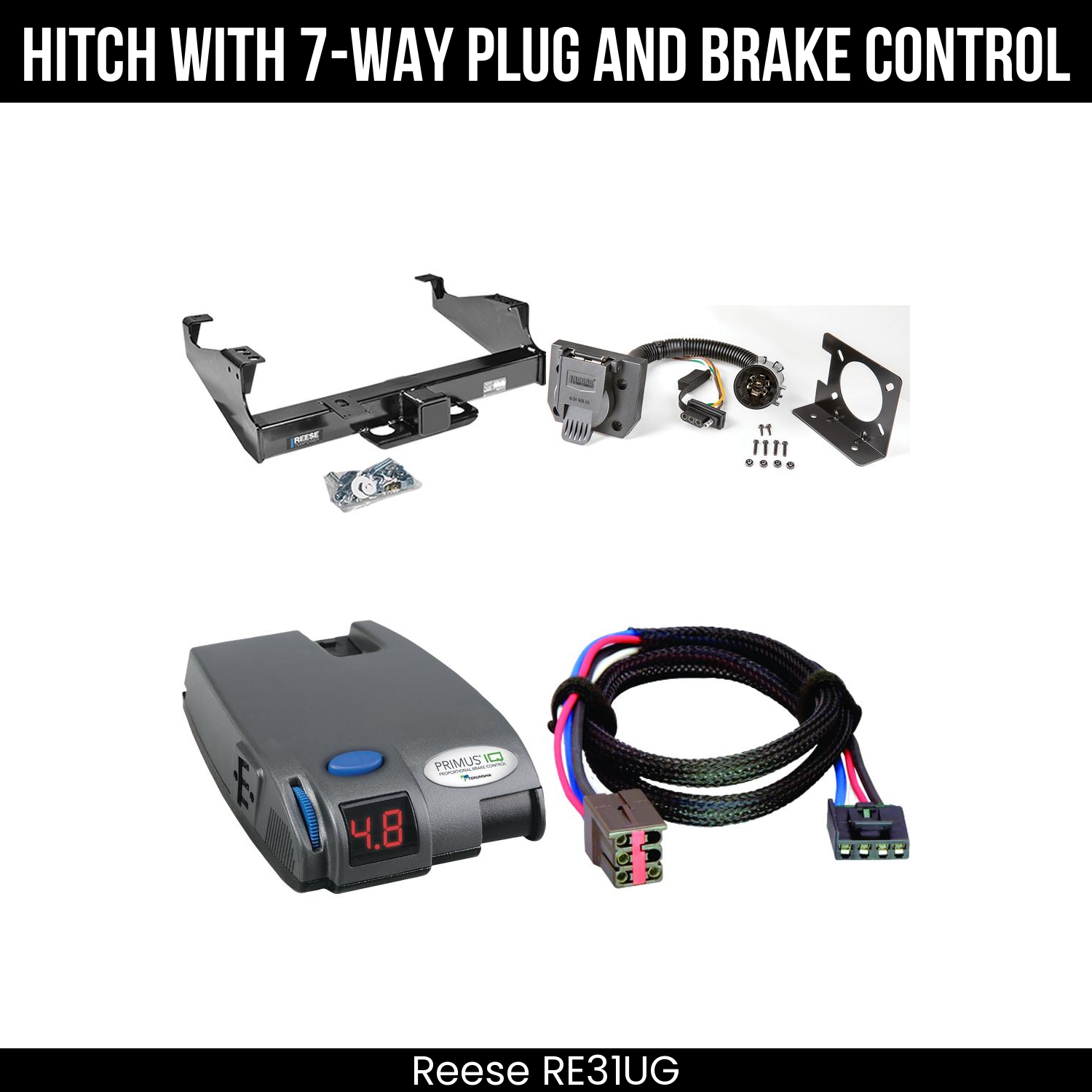 Trailer Hitch , 7-Way , Tekonsha Primus IQ Brake Control