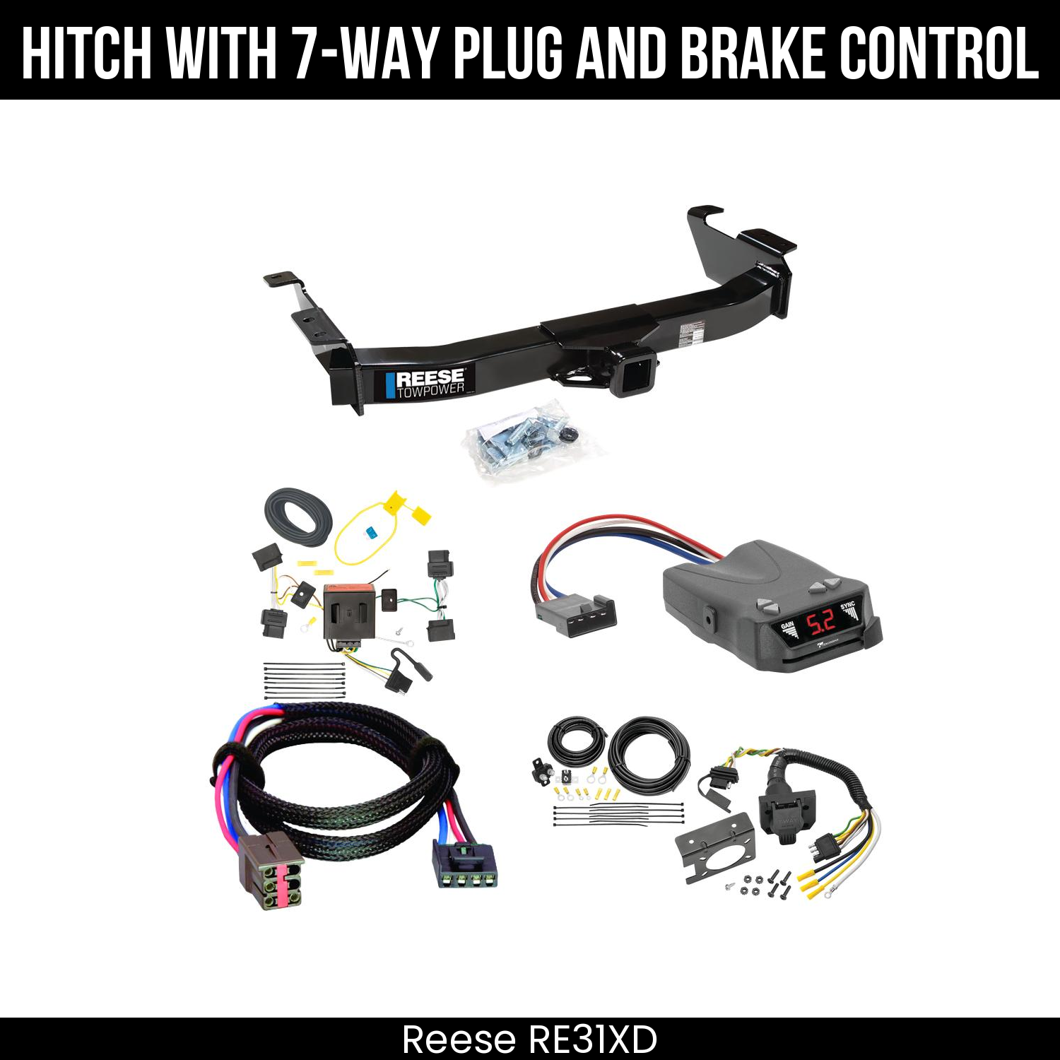 Trailer Hitch , 7-Way , Tekonsha Brakeman IV Brake Control