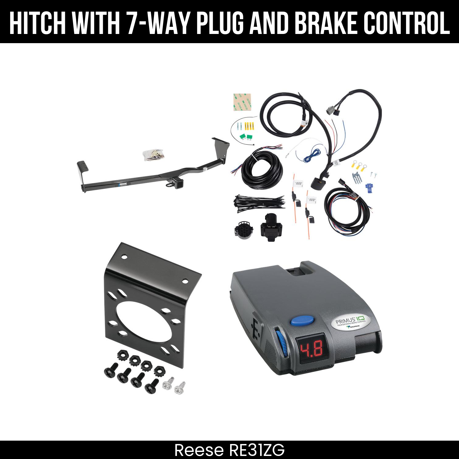 Trailer Hitch , 7-Way , Tekonsha Primus IQ Brake Control