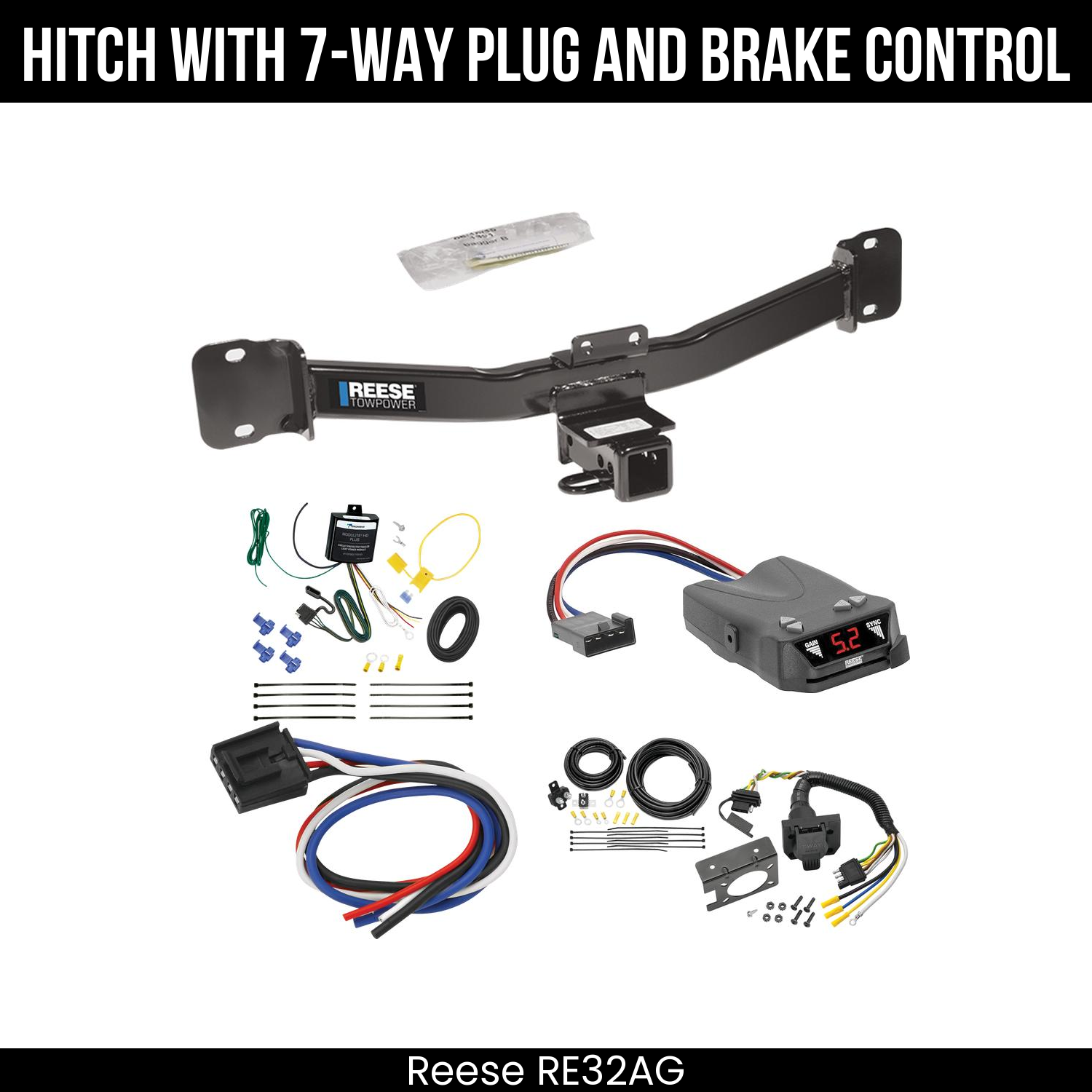 Trailer Hitch , 7-Way , Reese Brakeman IV Brake Control