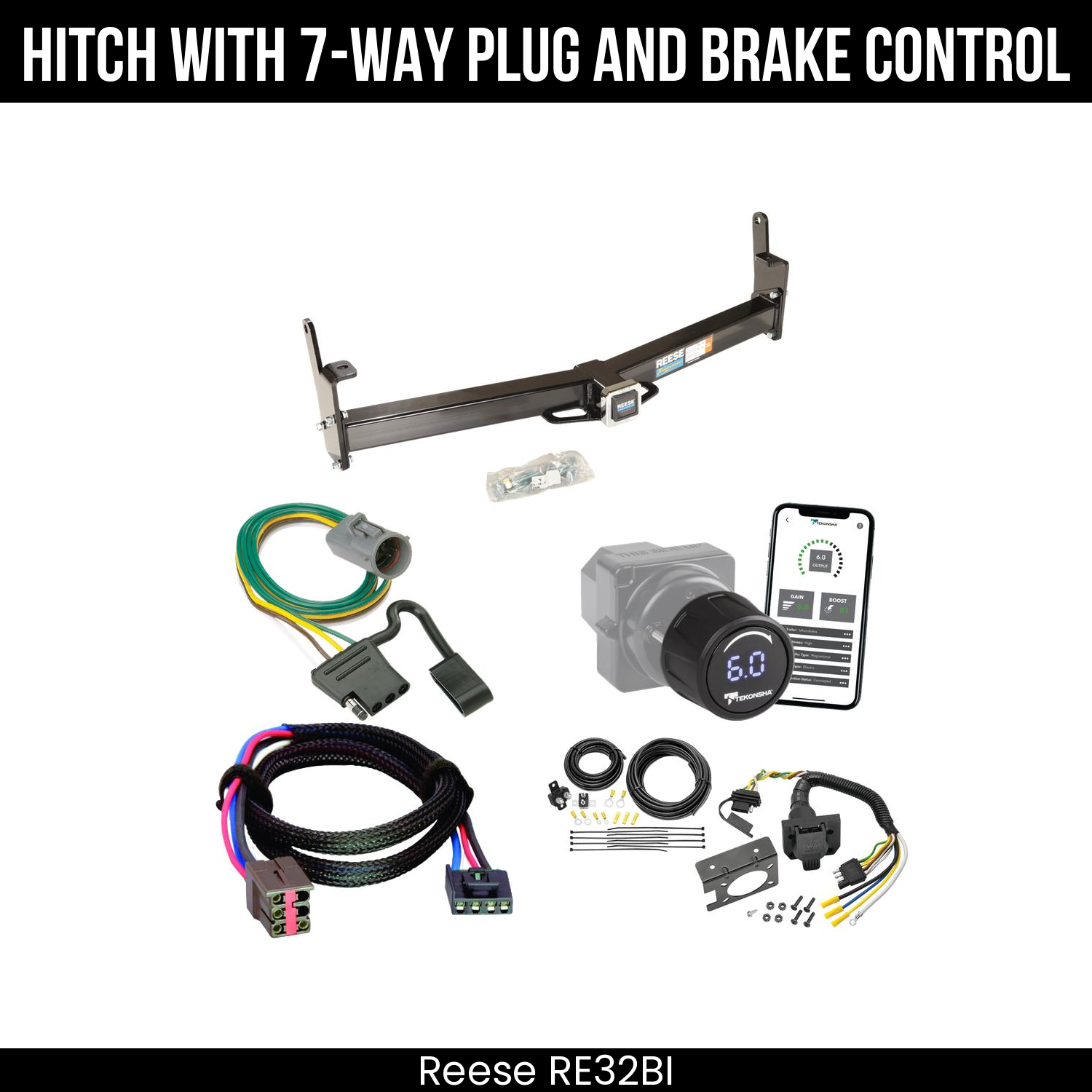 Reese RE32BI Hitch With 7 Way Plug And Brake Control Bundle Featureimg