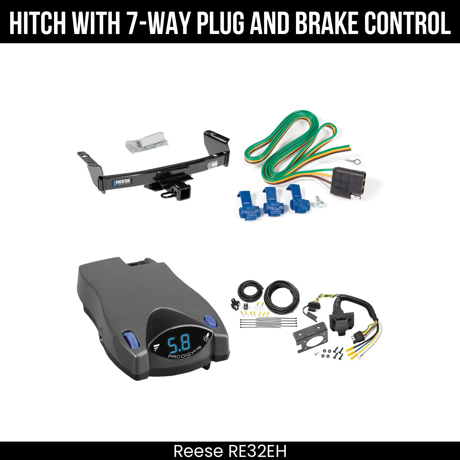 Trailer Hitch , 7-Way , Tekonsha Prodigy P2 Brake Control