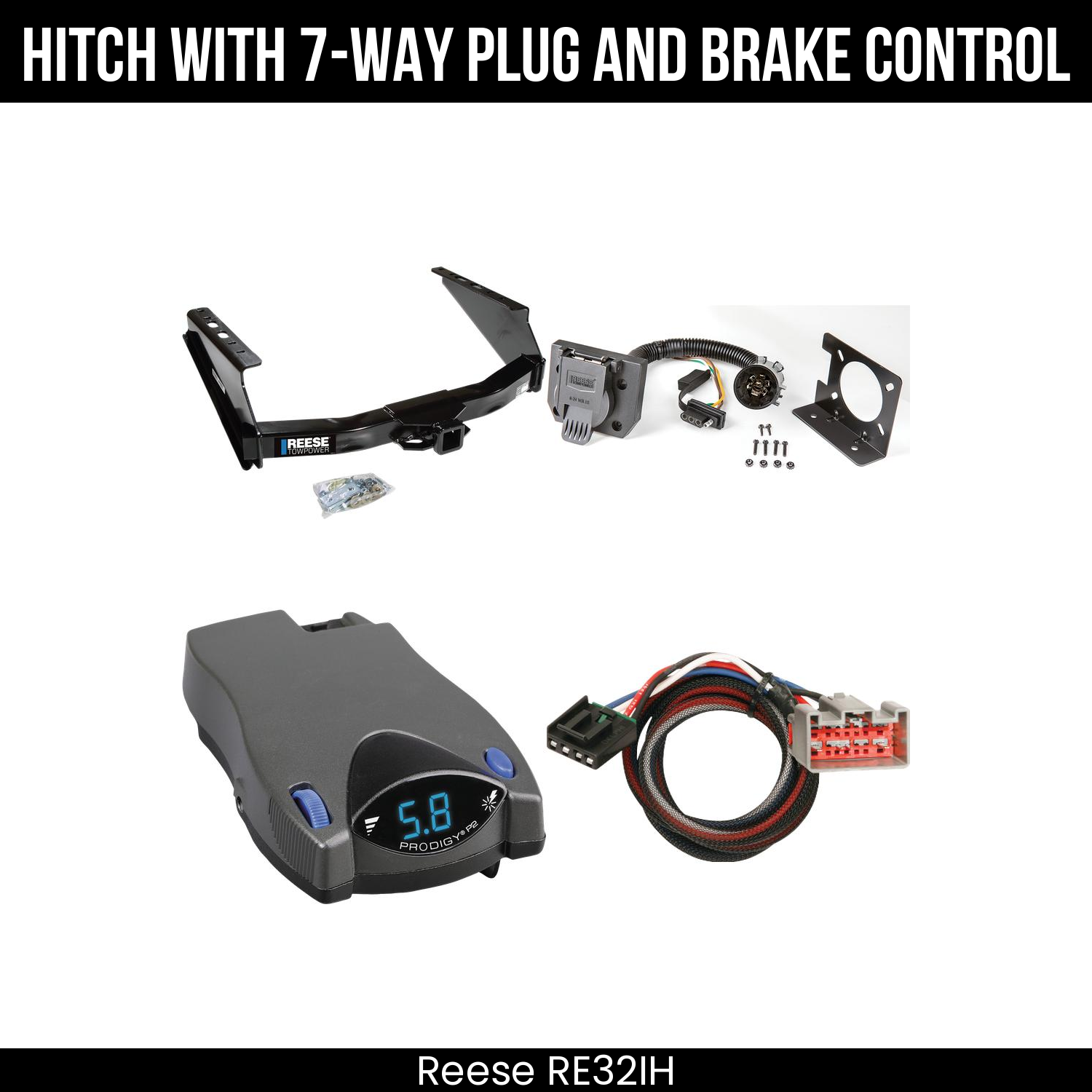 Trailer Hitch , 7-Way , Tekonsha Prodigy P2 Brake Control