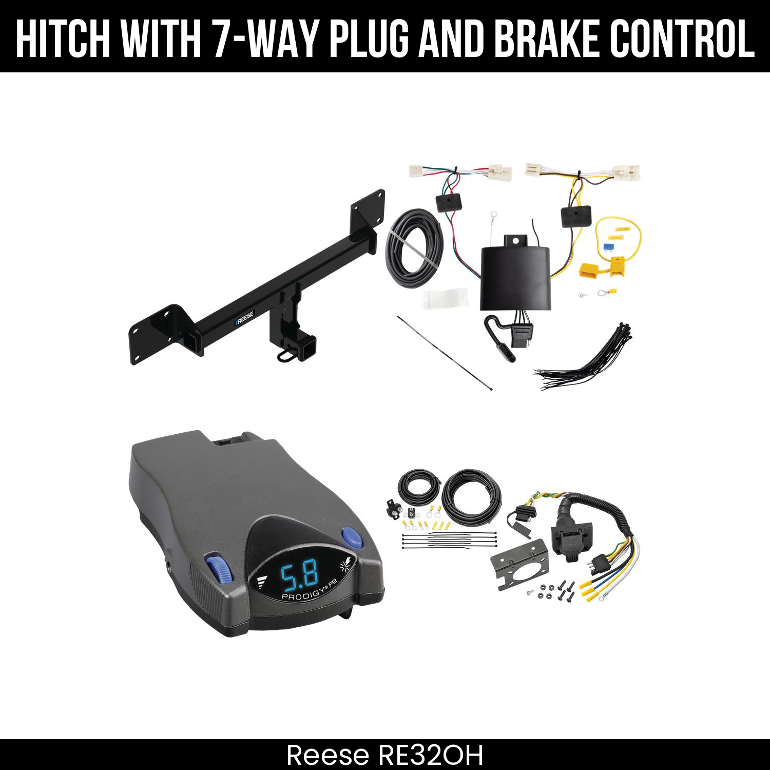 Trailer Hitch , 7-Way , Tekonsha Prodigy P2 Brake Control