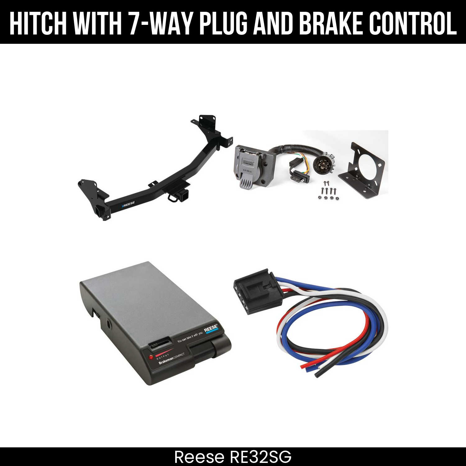 Trailer Hitch , 7-Way , Reese Brakeman Brake Control