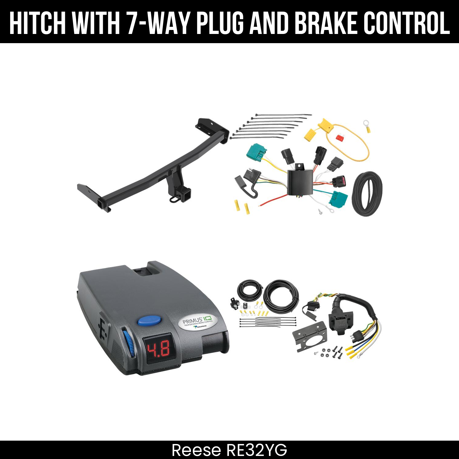 Trailer Hitch , 7-Way , Tekonsha Primus IQ Brake Control