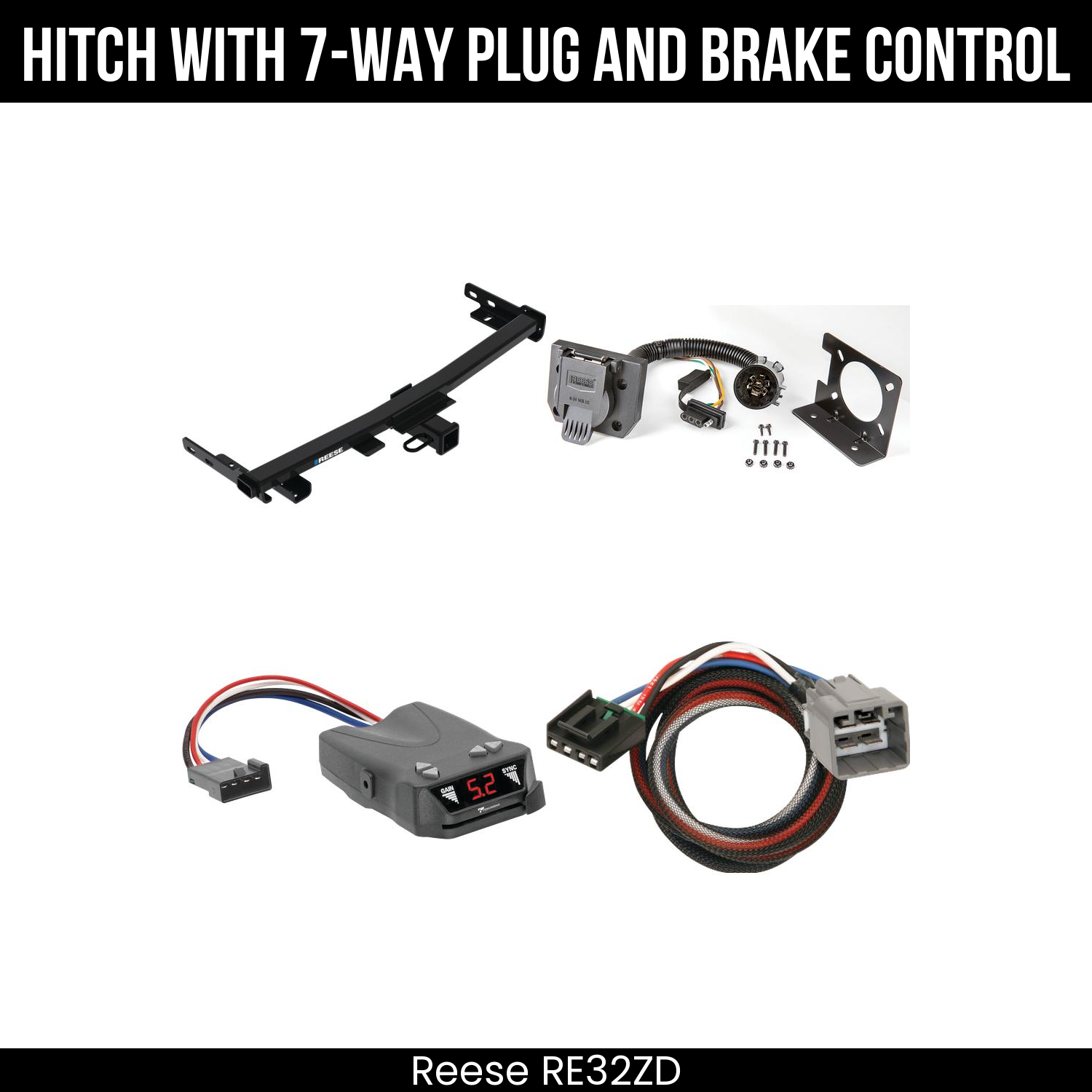 Trailer Hitch , 7-Way , Tekonsha Brakeman IV Brake Control