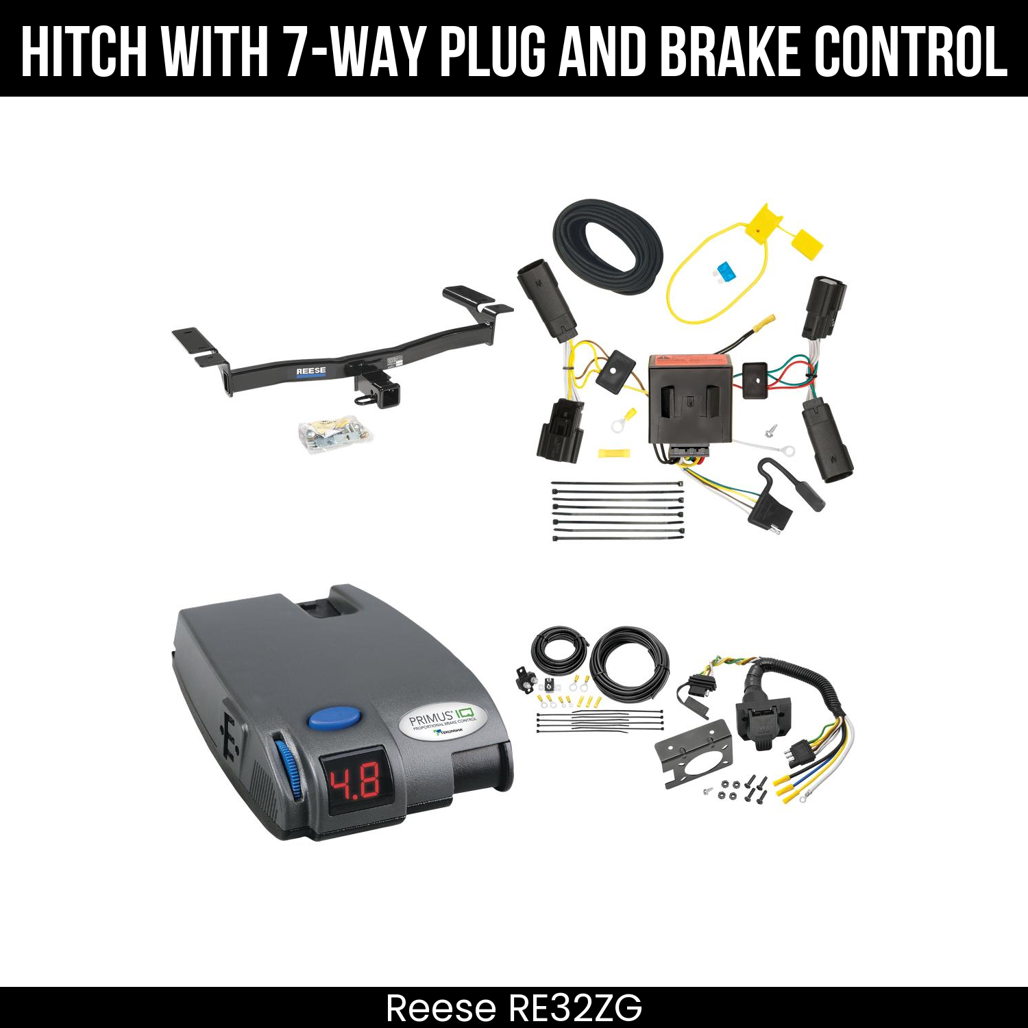 Trailer Hitch , 7-Way , Tekonsha Primus IQ Brake Control