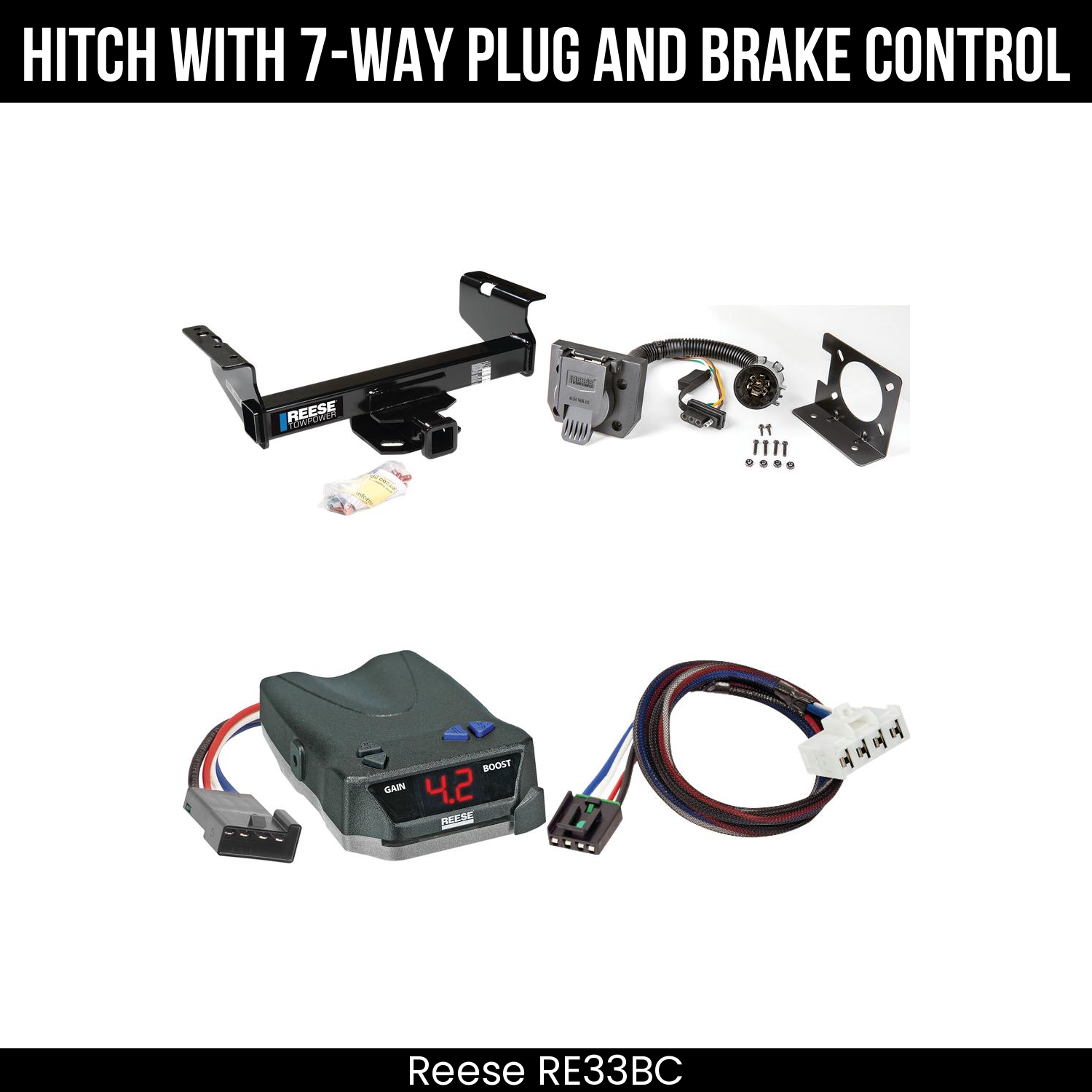 Trailer Hitch , 7-Way , Reese Brake EVN Control