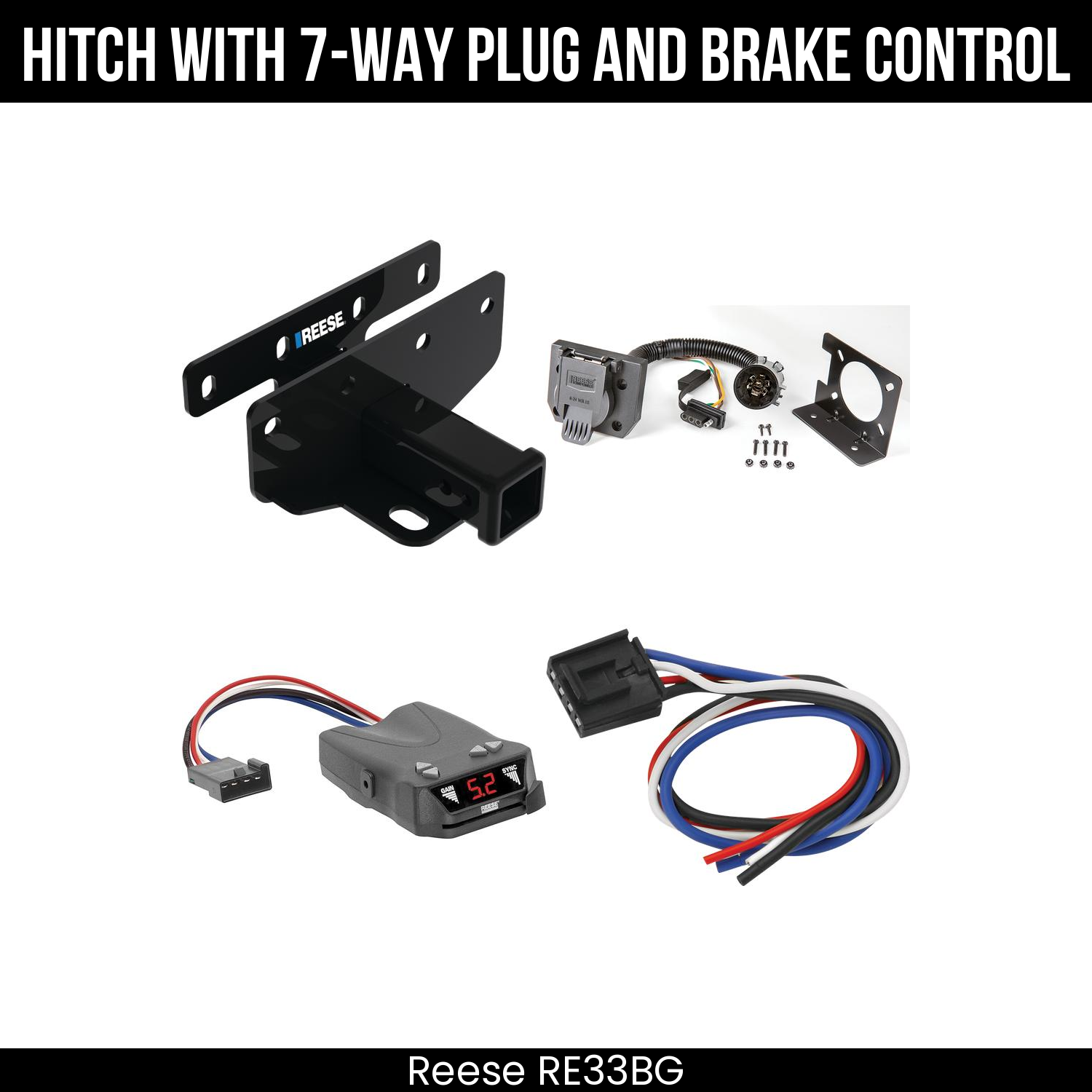Trailer Hitch , 7-Way , Reese Brakeman IV Brake Control