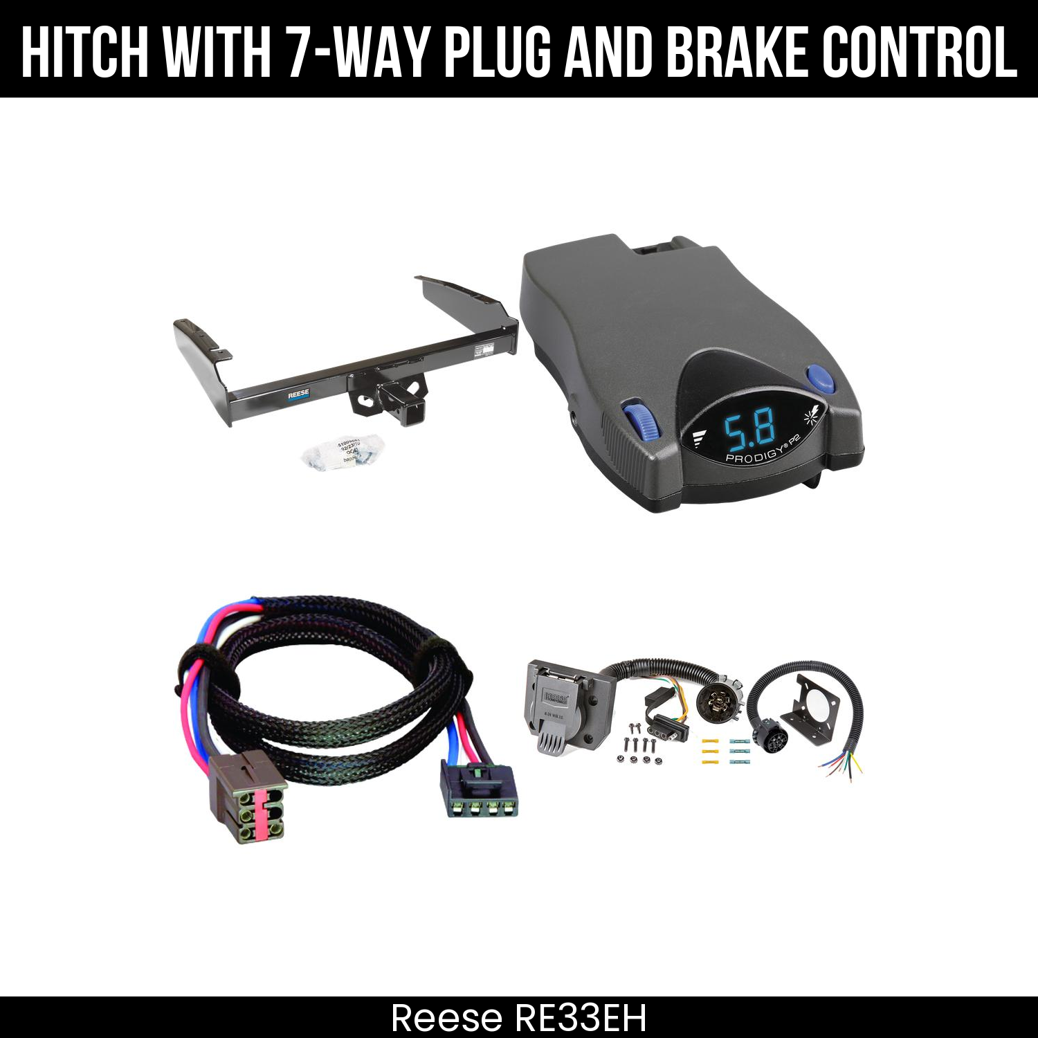 Trailer Hitch , 7-Way , Tekonsha Prodigy P2 Brake Control