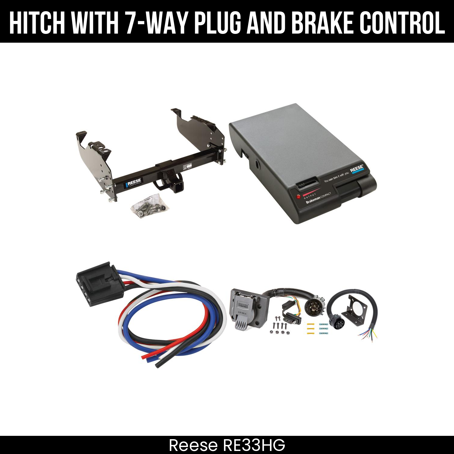 Trailer Hitch , 7-Way , Reese Brakeman Brake Control