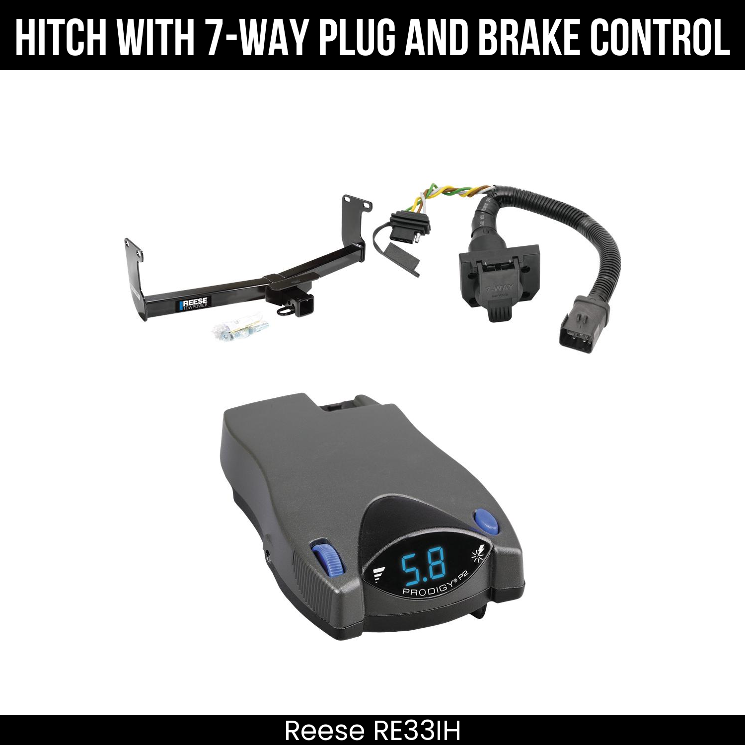 Trailer Hitch , 7-Way , Tekonsha Prodigy P2 Brake Control