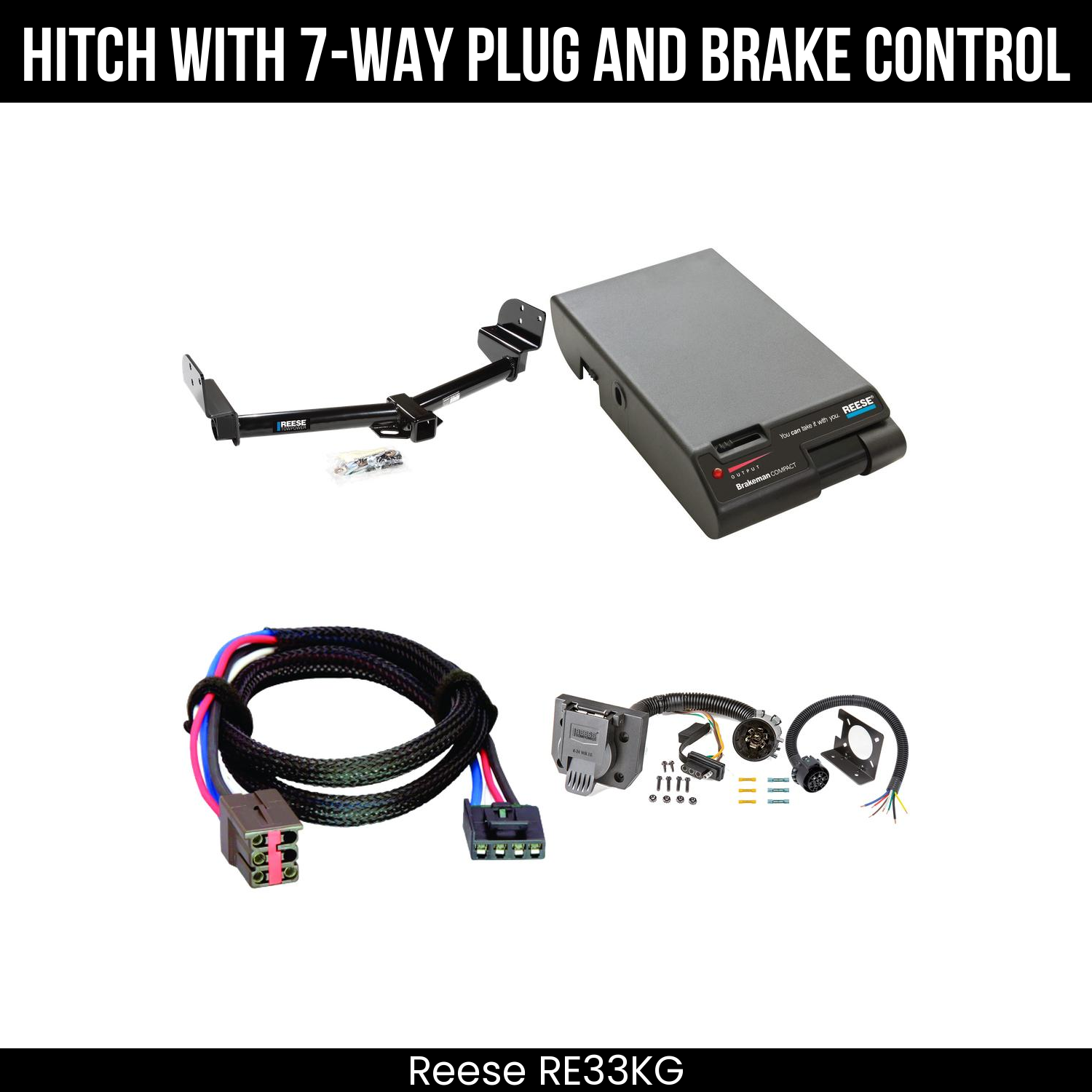 Trailer Hitch , 7-Way , Reese Brakeman Brake Control