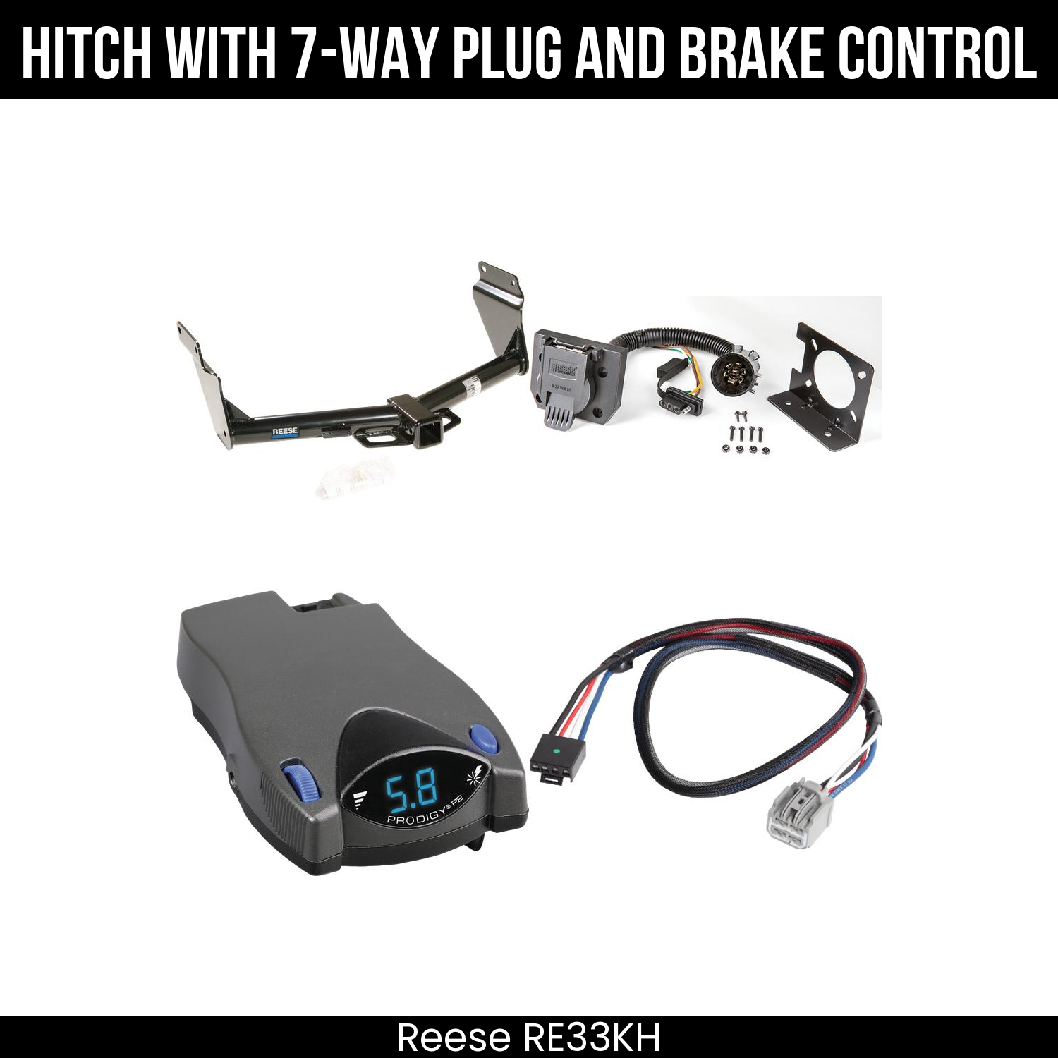 Trailer Hitch , 7-Way , Tekonsha Prodigy P2 Brake Control