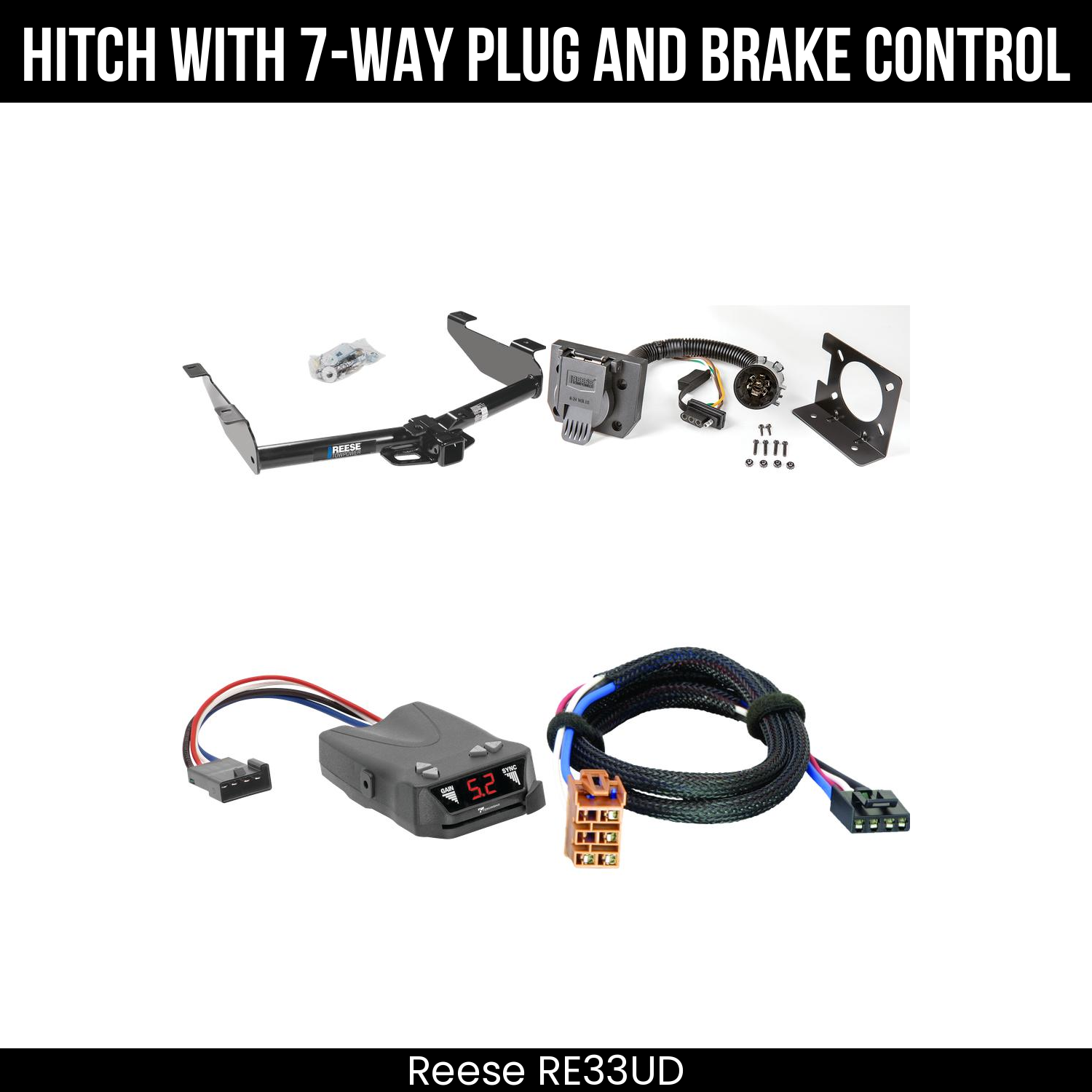 Trailer Hitch , 7-Way , Tekonsha Brakeman IV Brake Control
