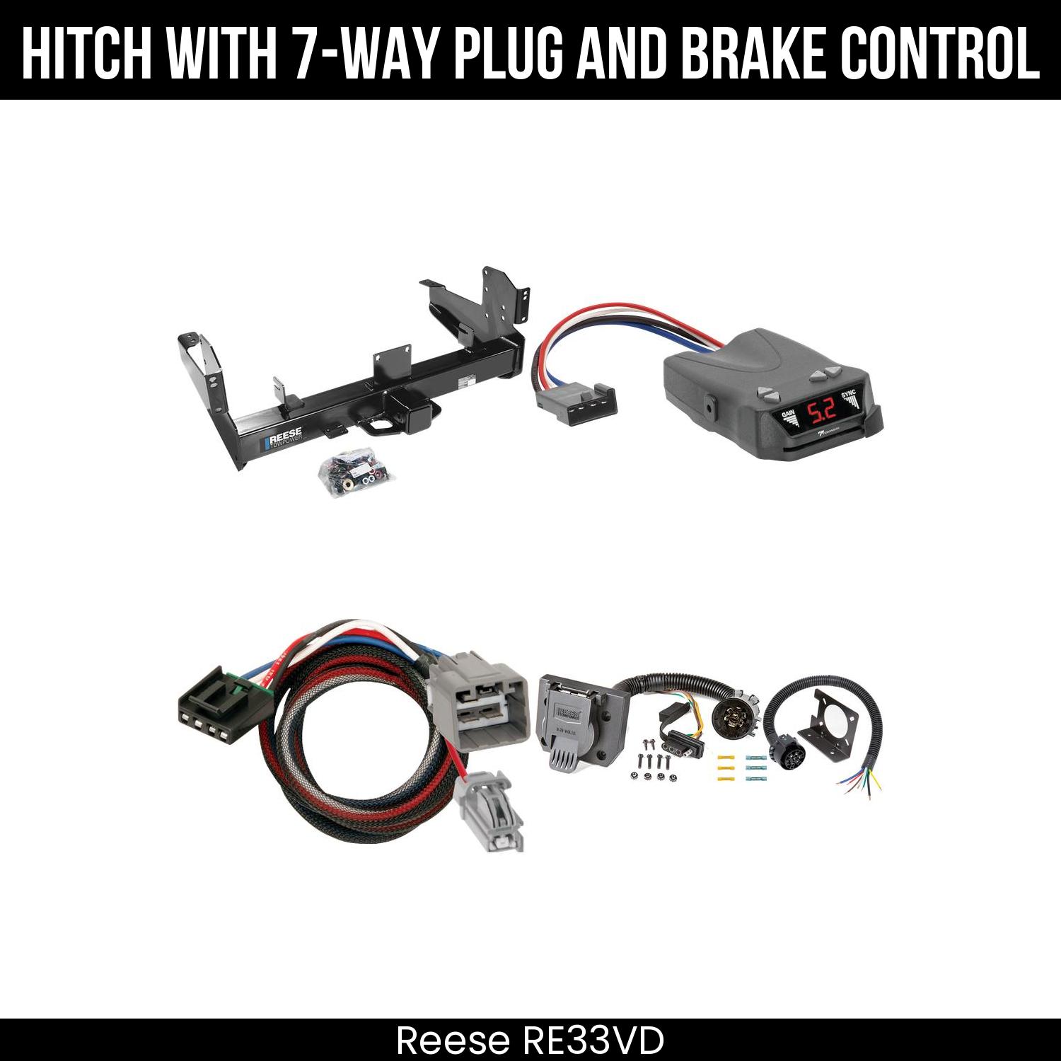 Trailer Hitch , 7-Way , Tekonsha Brakeman IV Brake Control