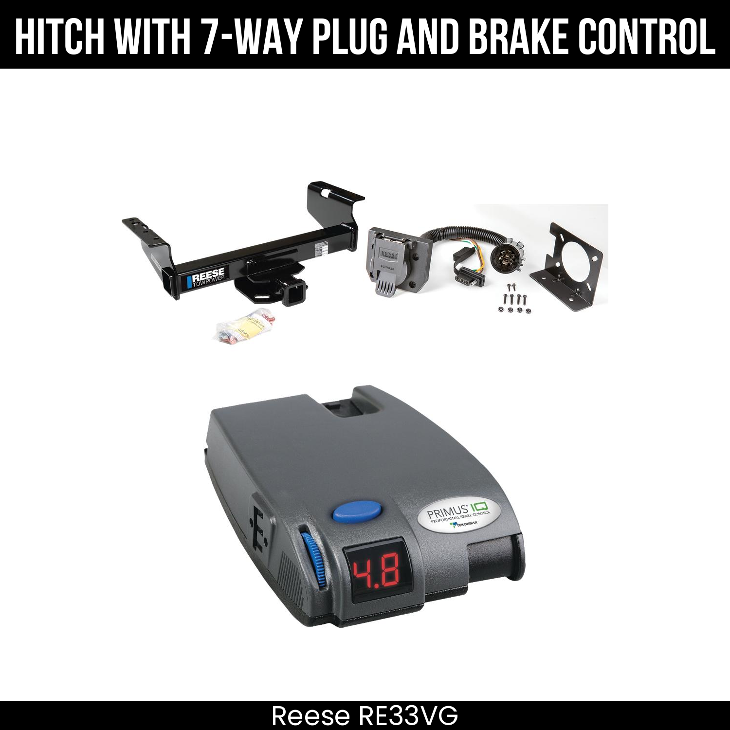 Trailer Hitch , 7-Way , Tekonsha Primus IQ Brake Control