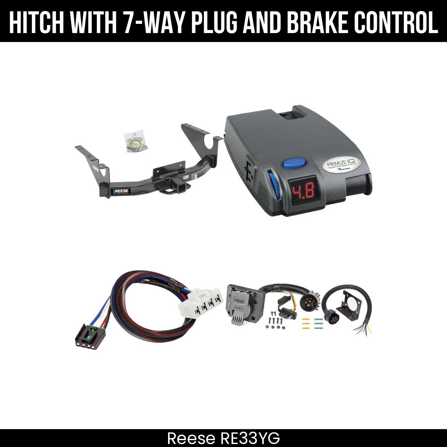 Trailer Hitch , 7-Way , Tekonsha Primus IQ Brake Control