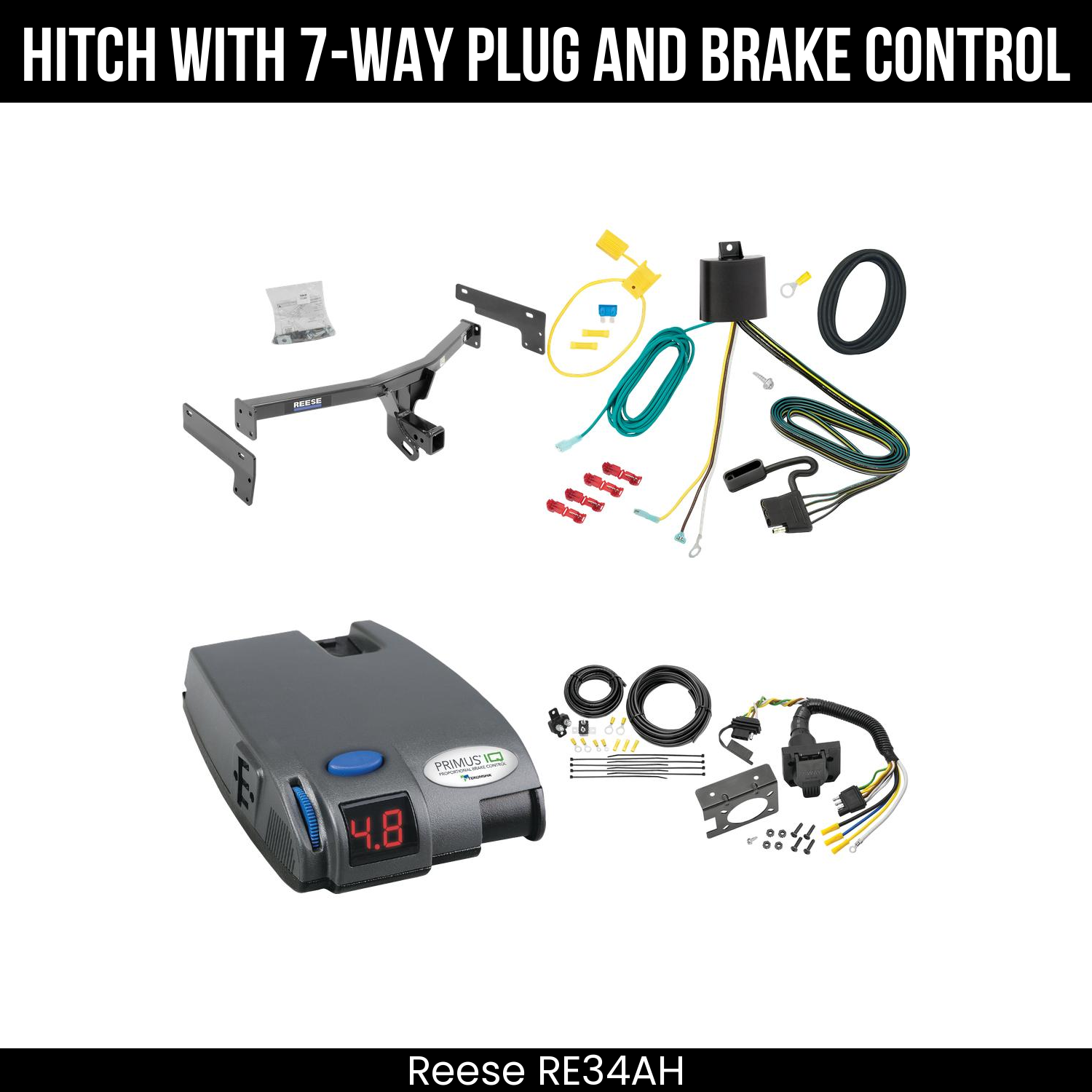 Trailer Hitch , 7-Way , Tekonsha Primus IQ Brake Control
