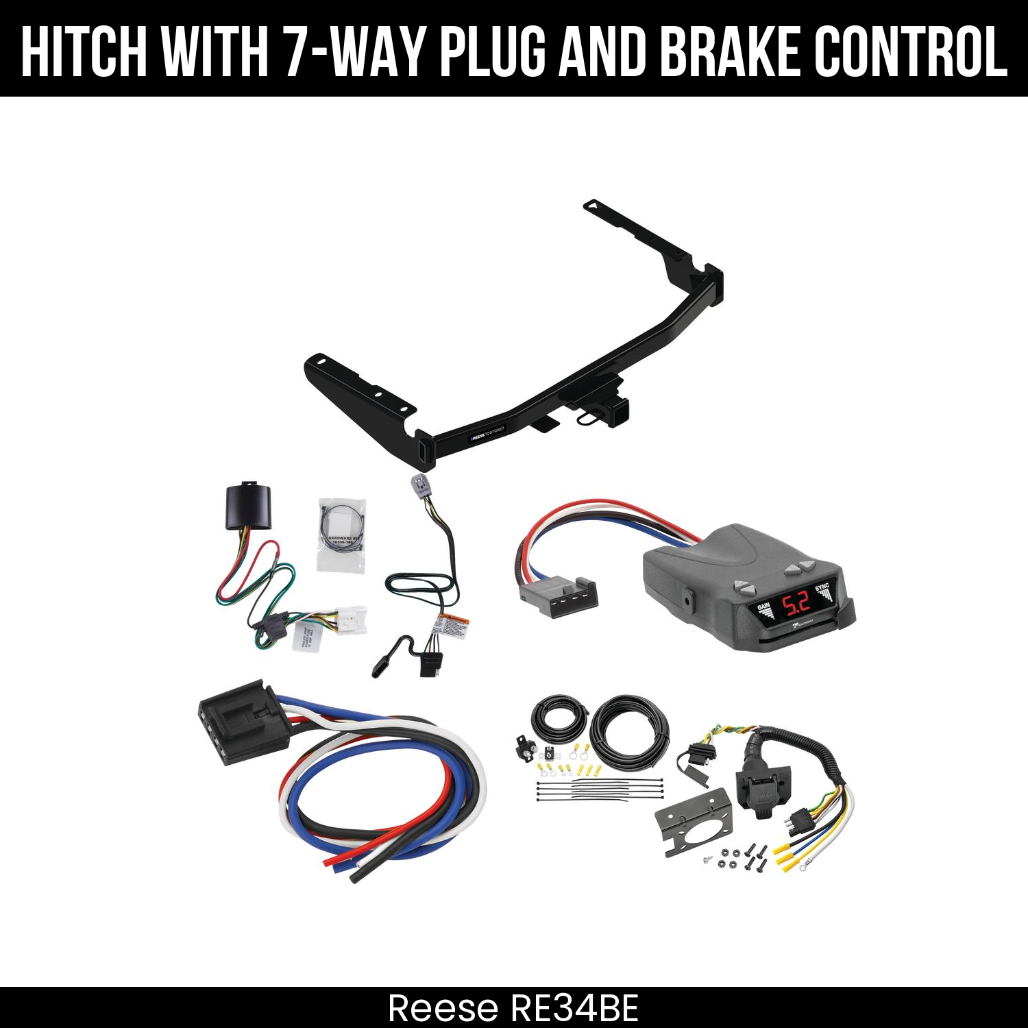 Trailer Hitch , 7-Way , Tekonsha Brakeman IV Brake Control