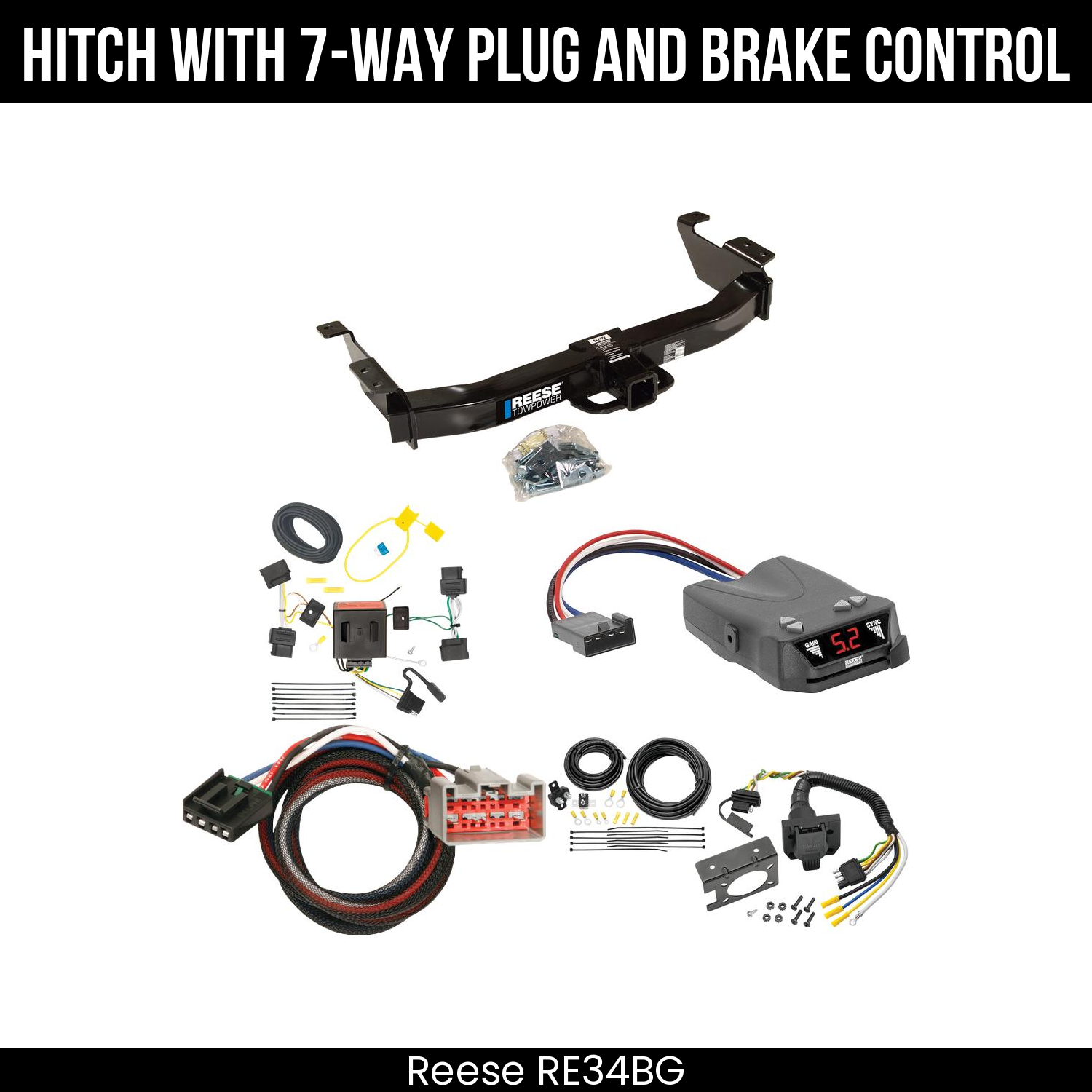 Trailer Hitch , 7-Way , Reese Brakeman IV Brake Control